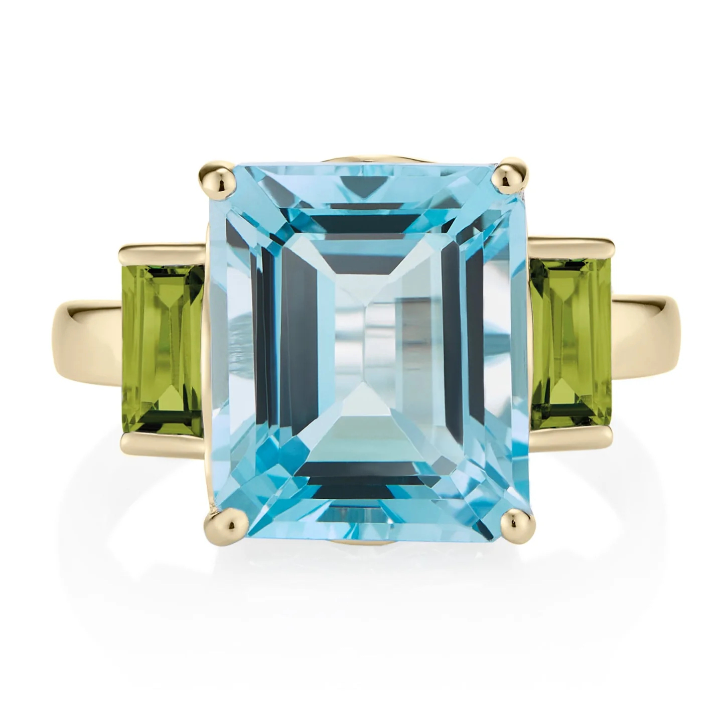 Augustine Jewels Notting Hill - Peridot and Blue Topaz ring