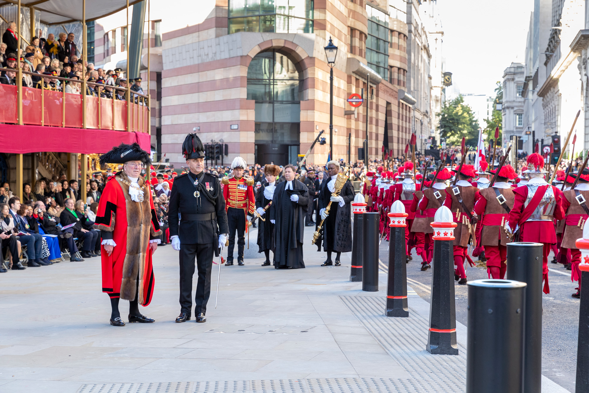 The Lord Mayor of London Professor Michael Mainelli with Pageant Master Dominic Reid OBE