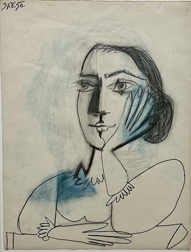 Picasso Endlessly Drawing at Centre Pompidou Femme Accoudee, 1950