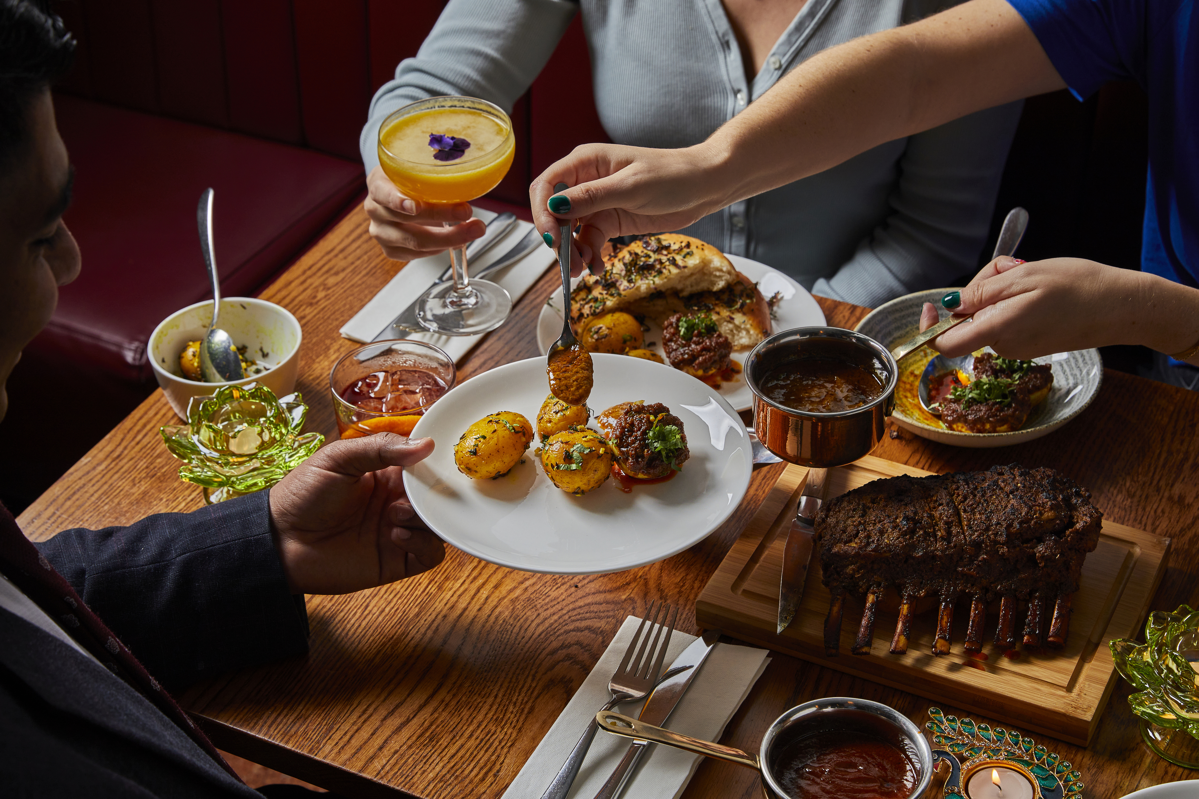 Gunpowder Restaurant Tower Bridge - Spread of Food