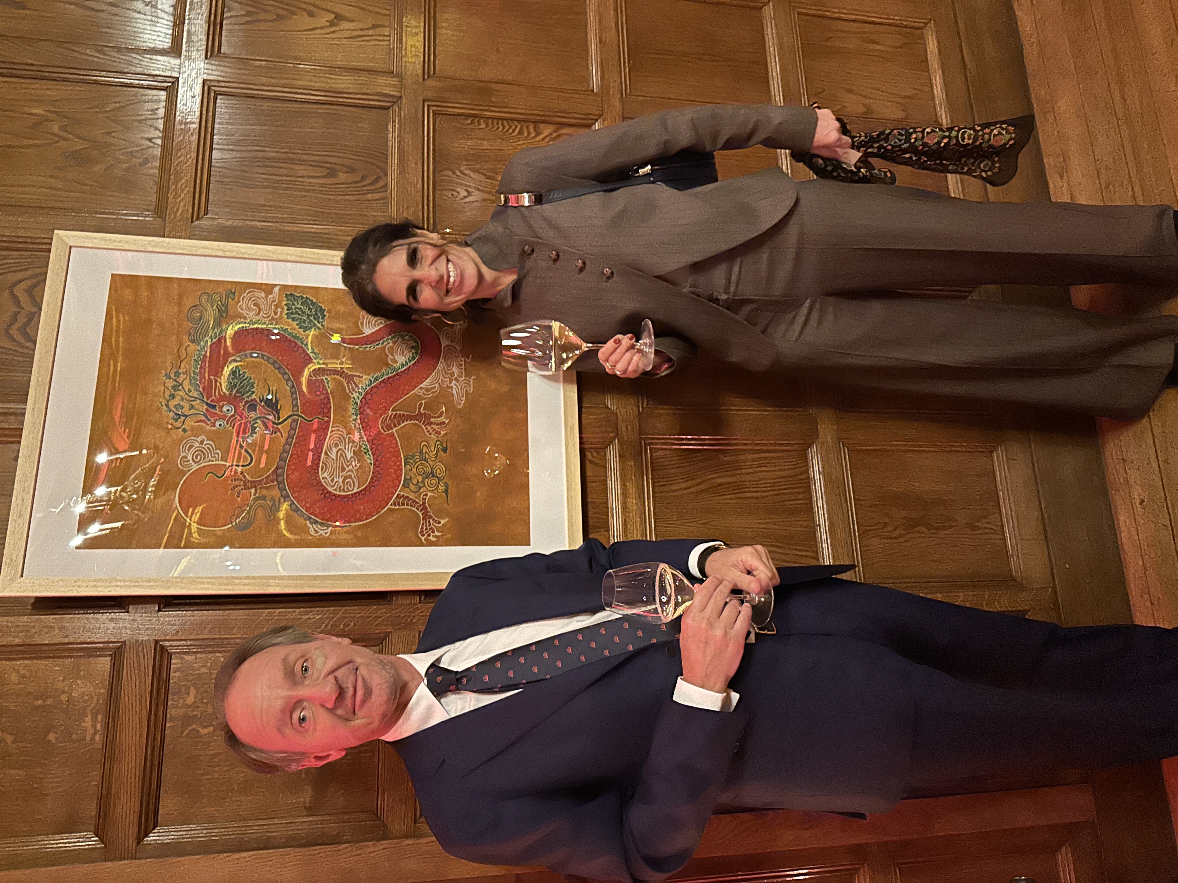 Chinese Year of the Dragon Wine - Castiglon del Bosco CEO Simone Pallesi and Winemaker Cecilia Leoneschi