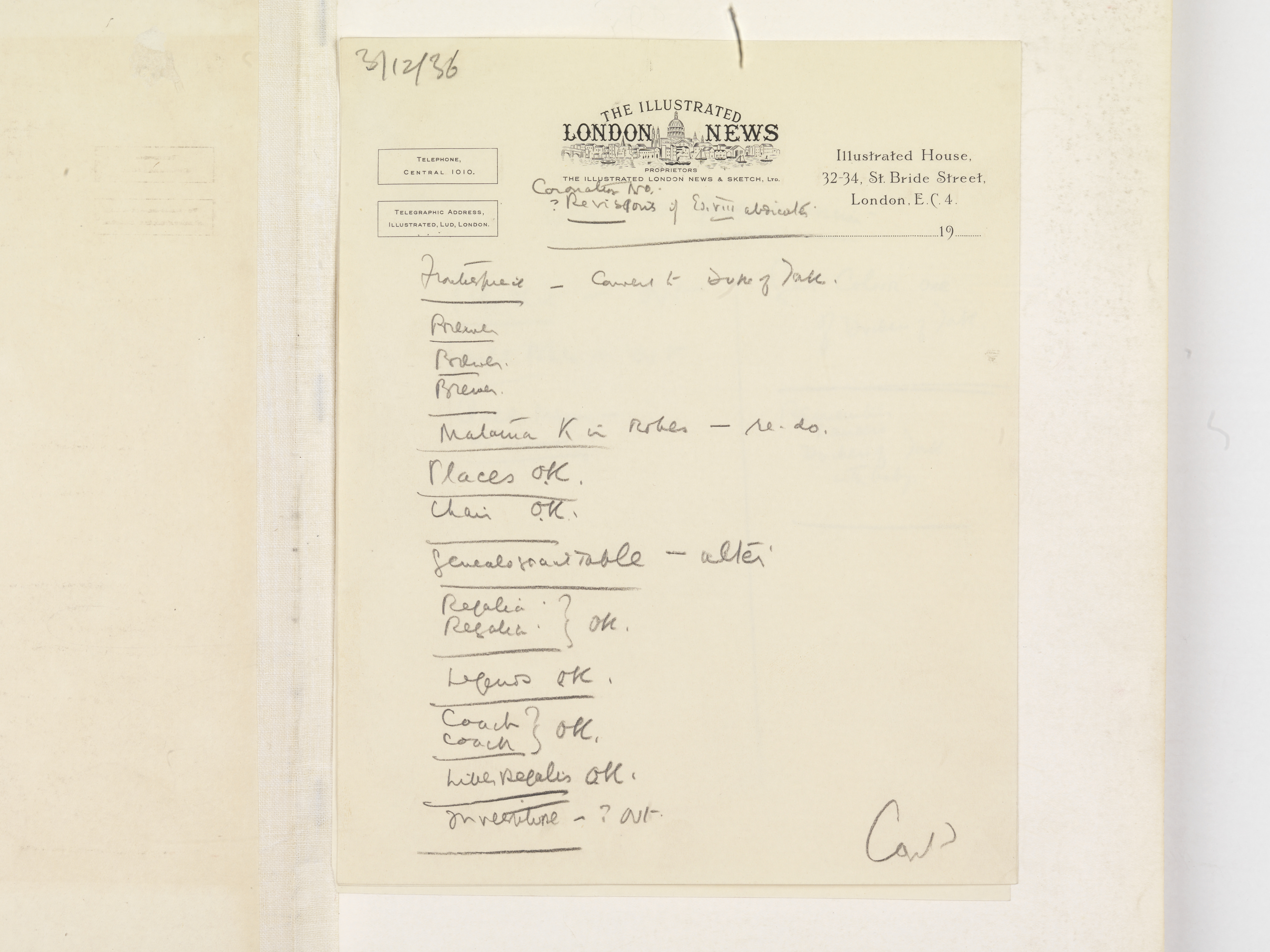 Royal photoshop - ILN Editor revision notes