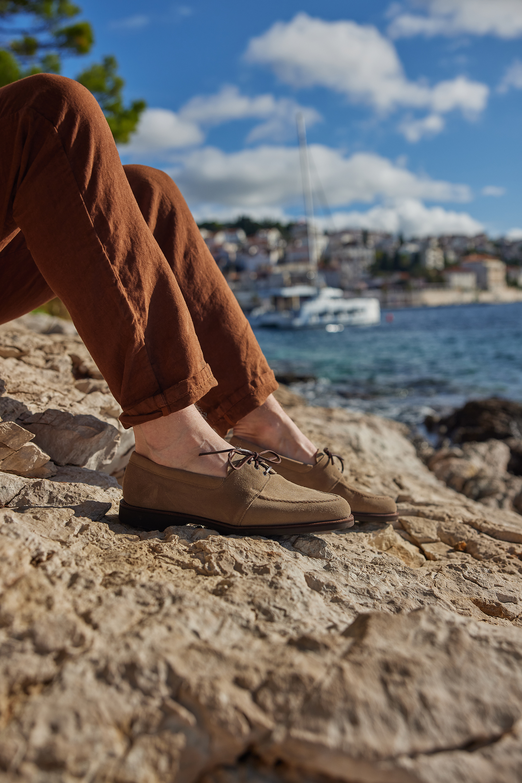 Crockett & Jones Waterfront Collection - Falmouth Khaki Suede