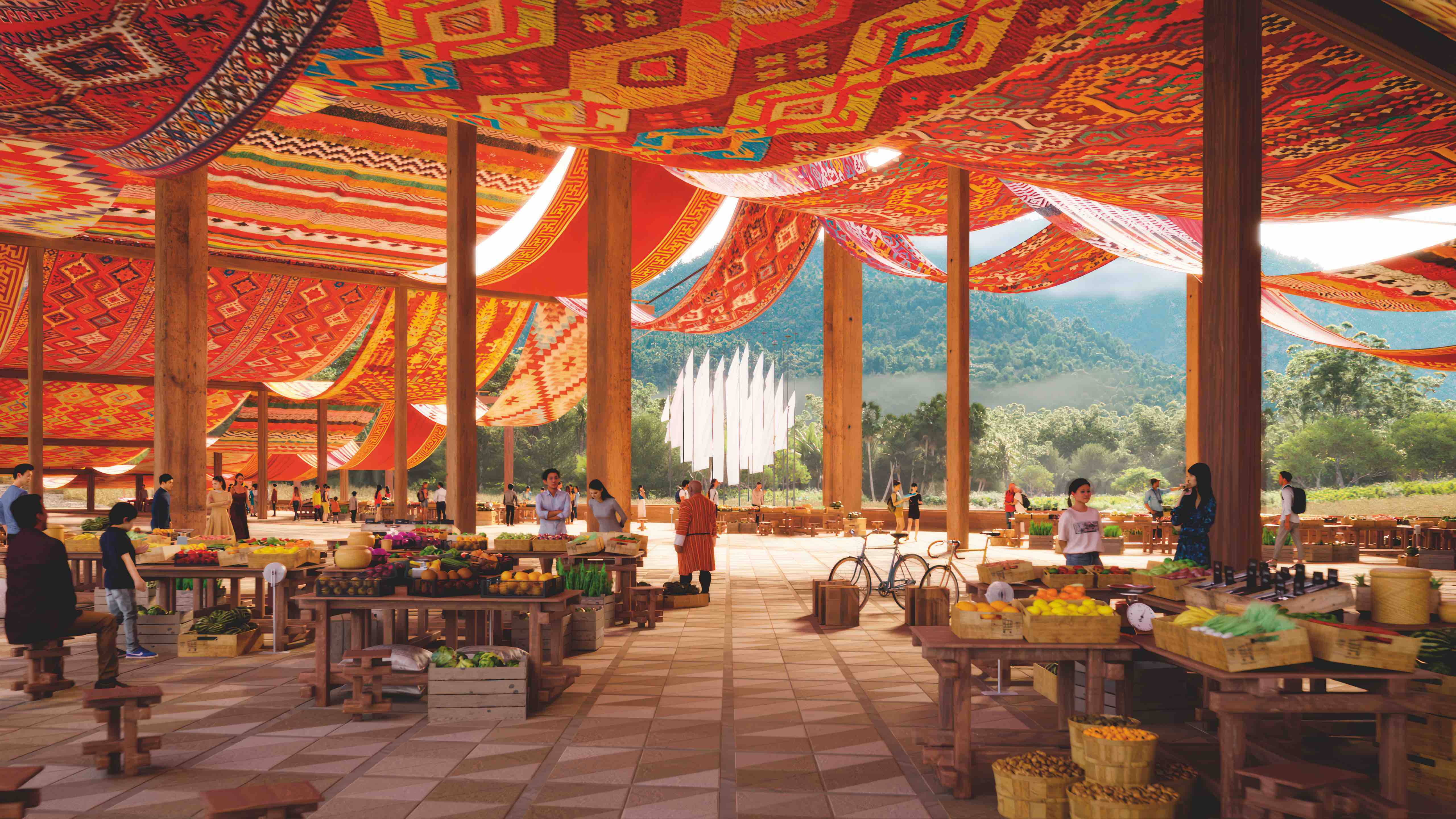 High-altitude destinations - A market in Bhutan