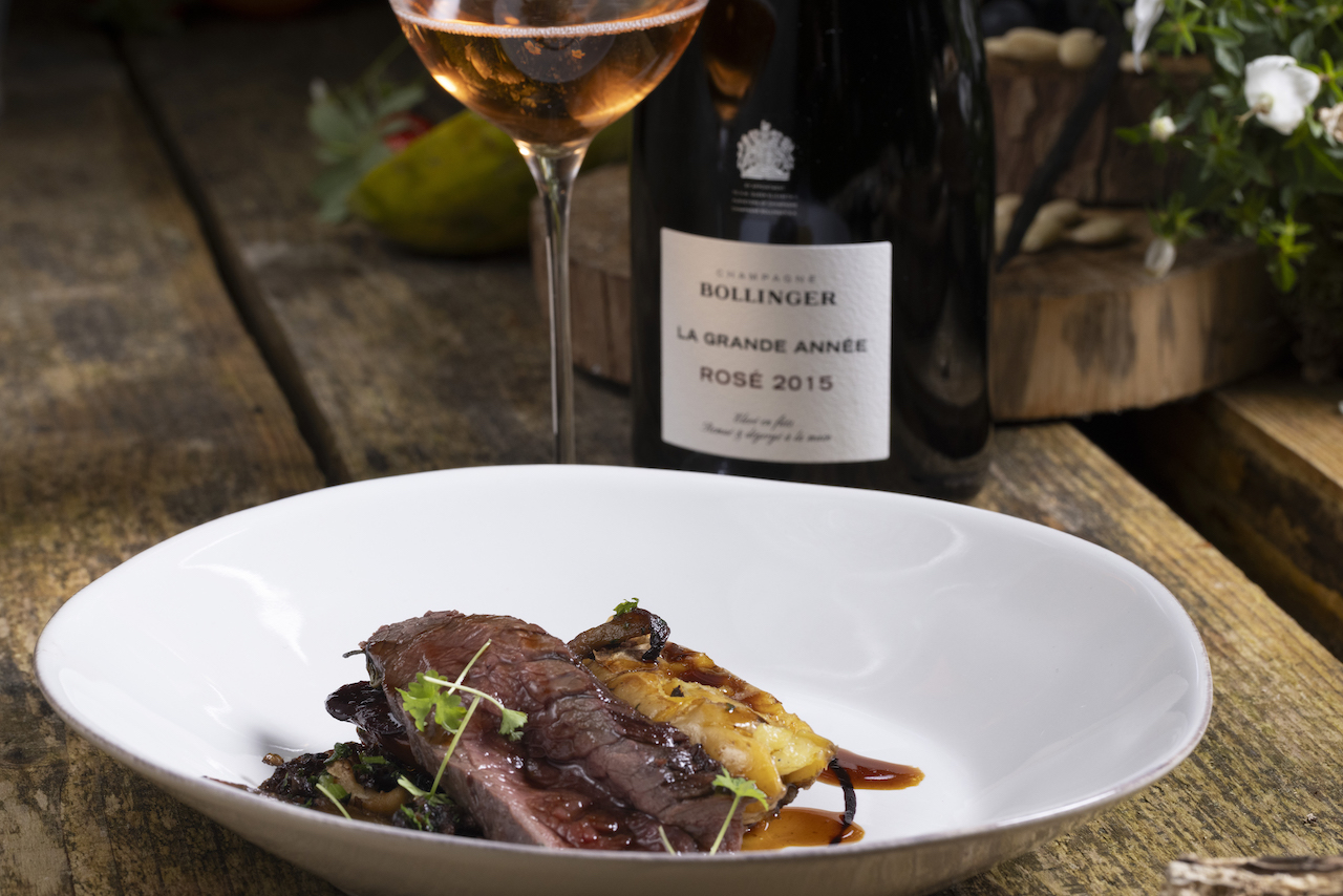 Bollinger La Grande Annee 2015 - venison dish