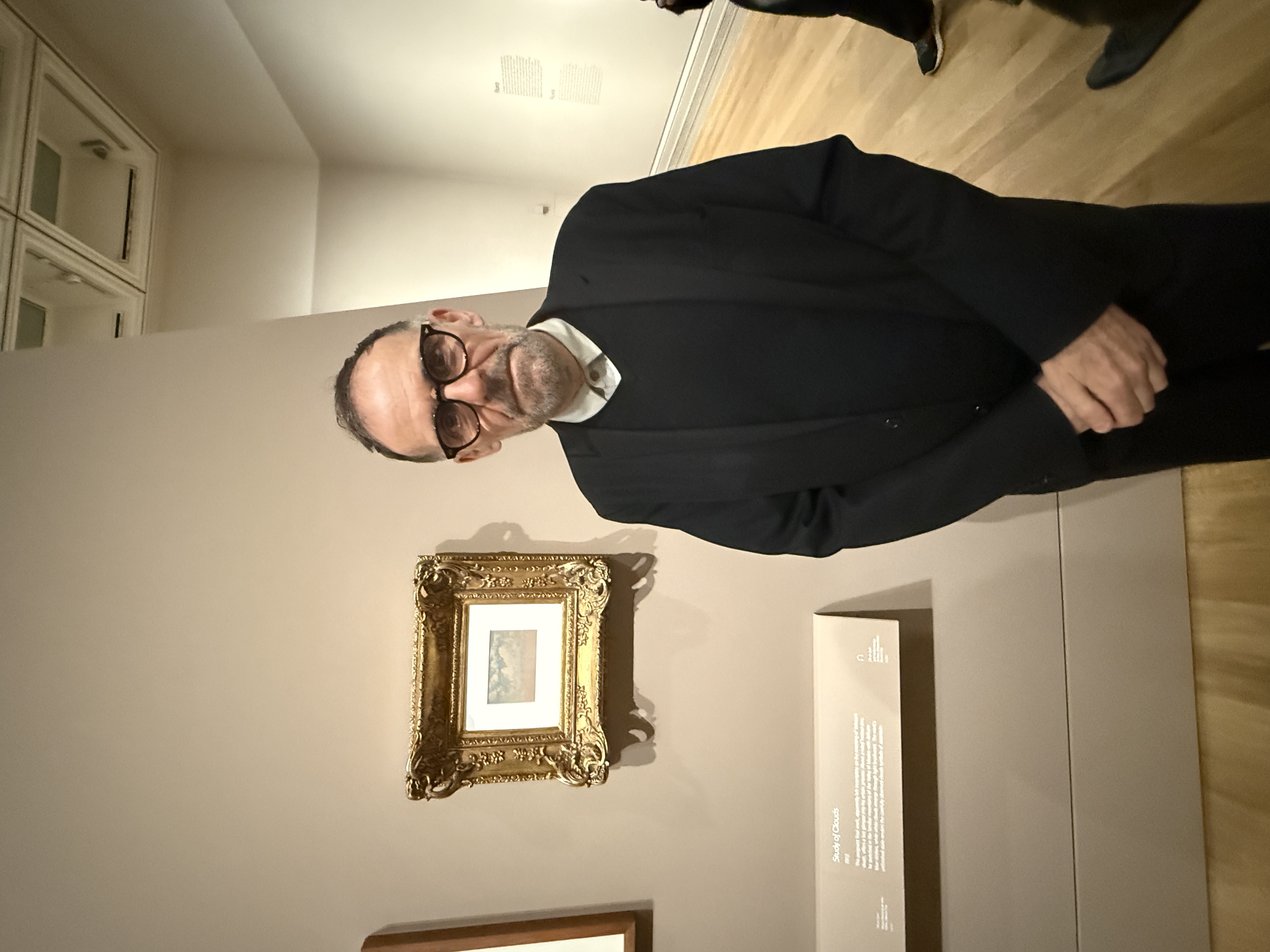 Artist and curator Dexter Dalwood pictured in the National Gallery at the José María Velasco 'A view of Mexico' exhibition