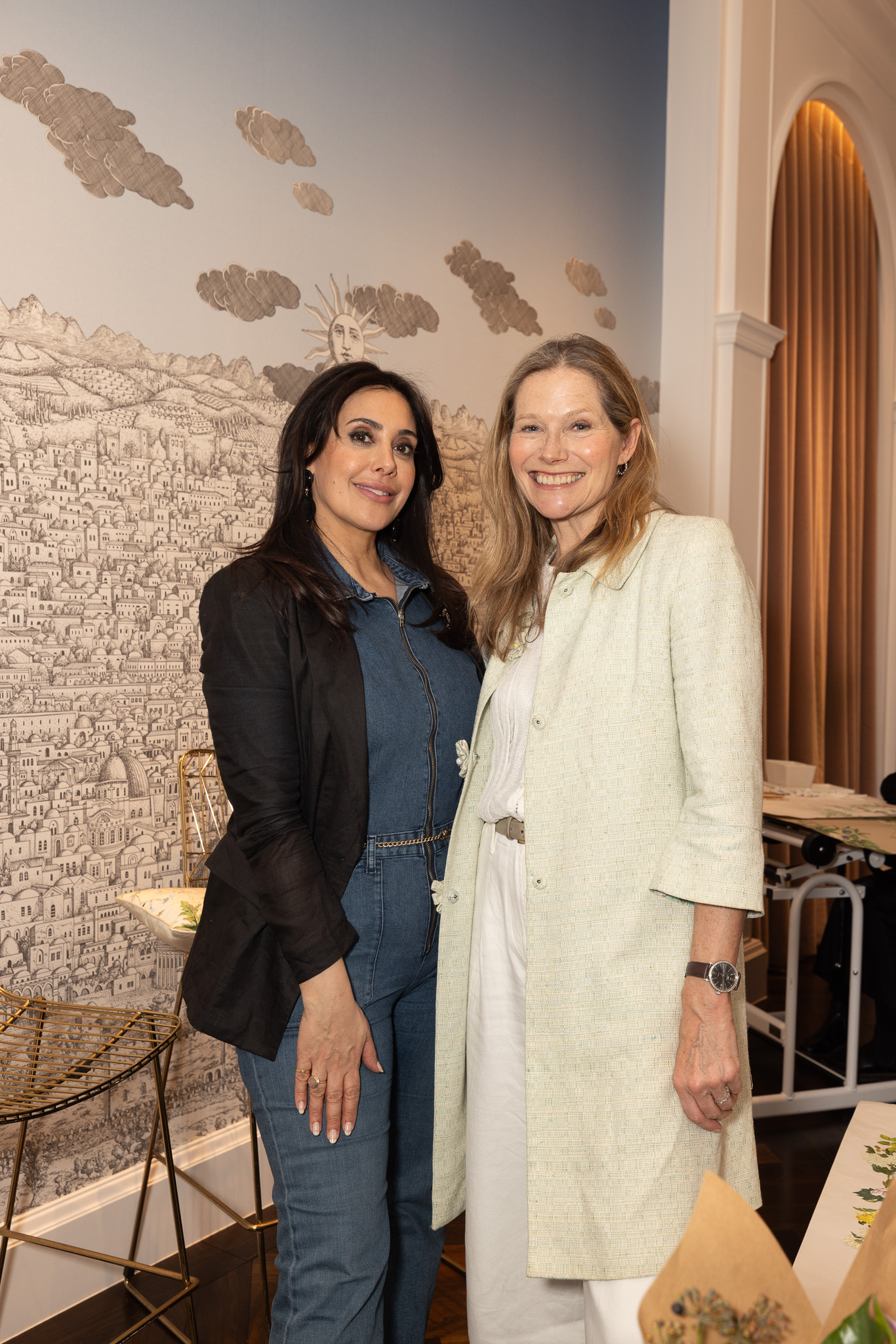 Marie Karlsson and Carole Annett at the Cole & Son salon.