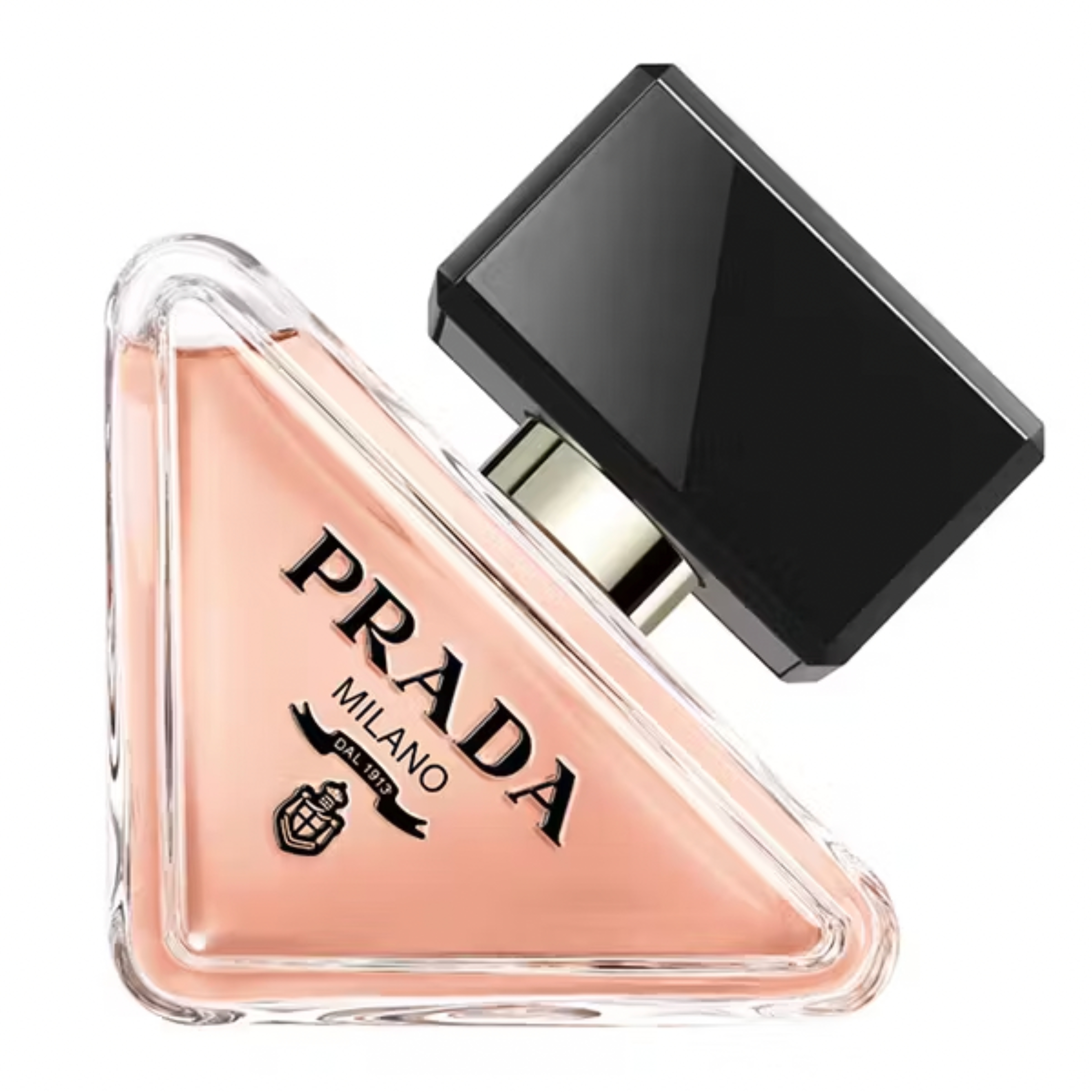 A bottle of Prada Paradox, the luxury fragrance.