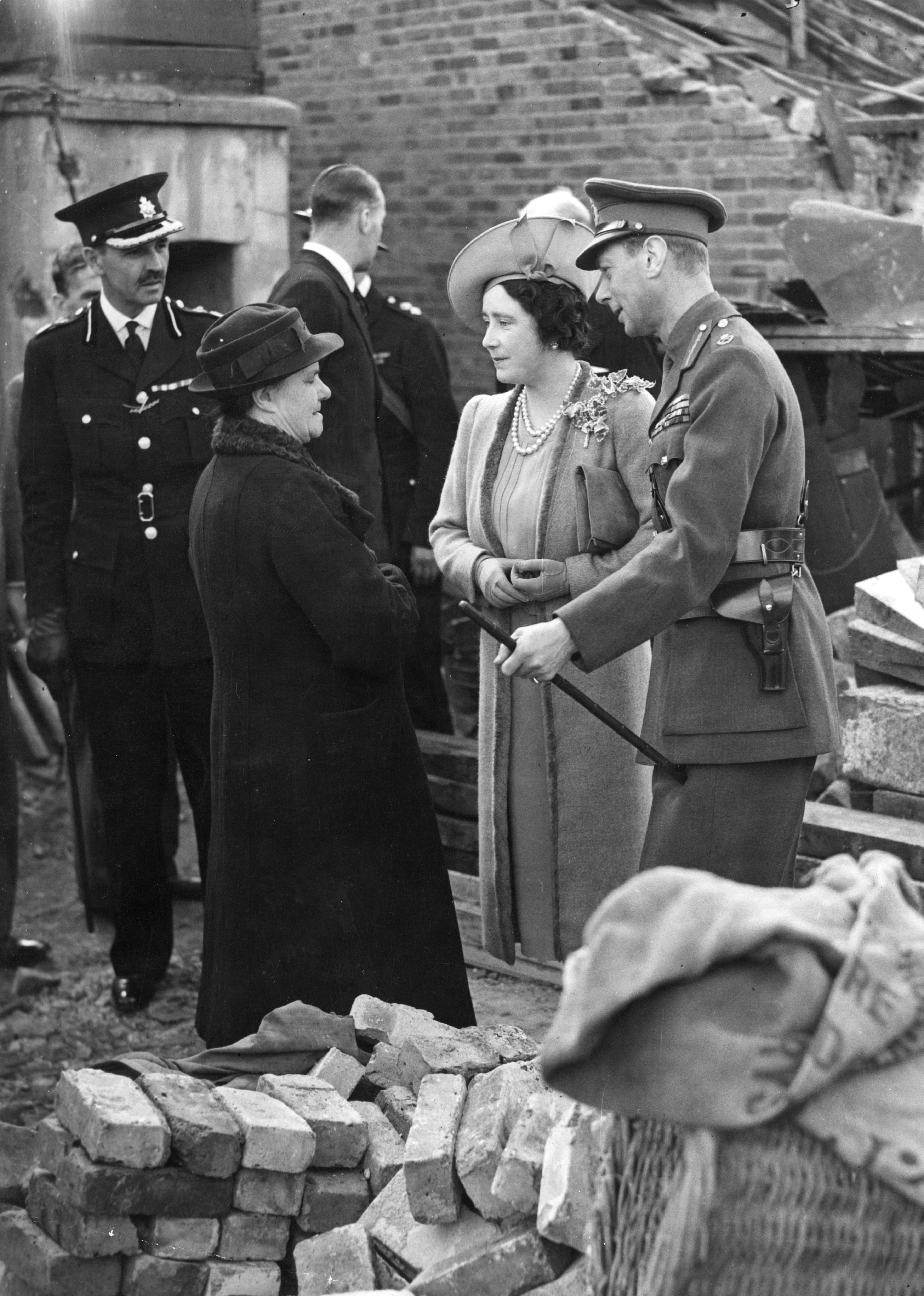 An image of the The King and Queen meeting Mrs Eals.