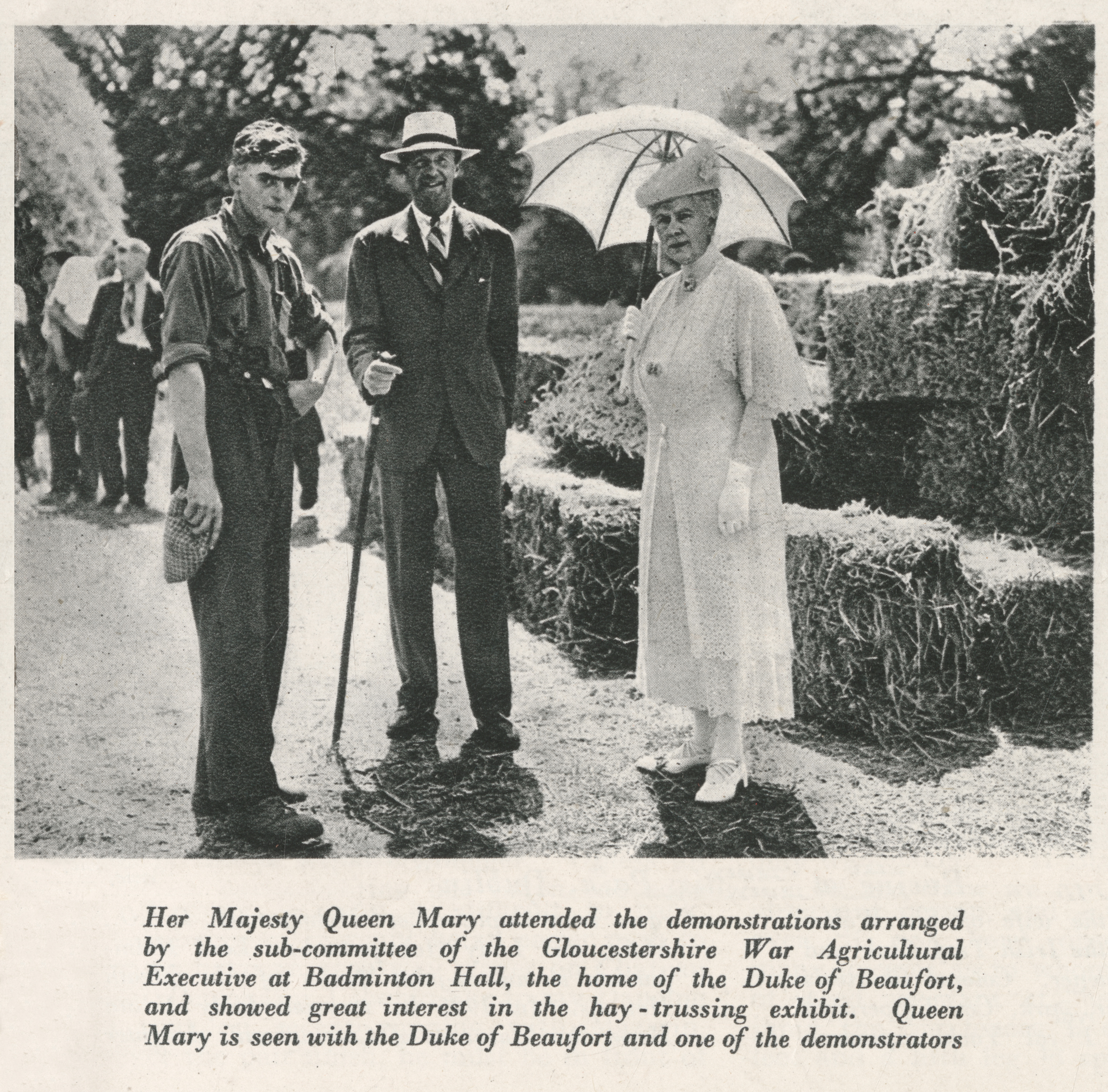 An image of Queen Mary during her time at the Duke of Beaufort’s home.