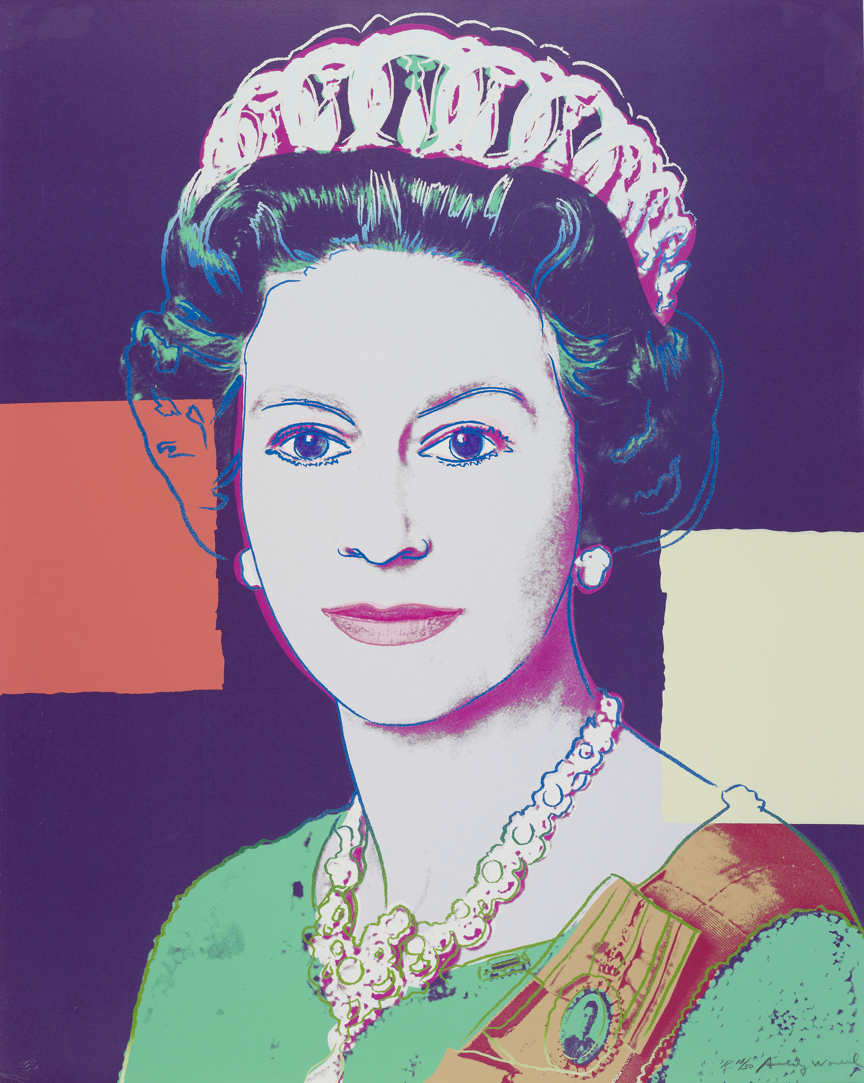One Hundred Years of Royal Photographs - Andy Warhol’s 1985 screen print of Queen Elizabeth II