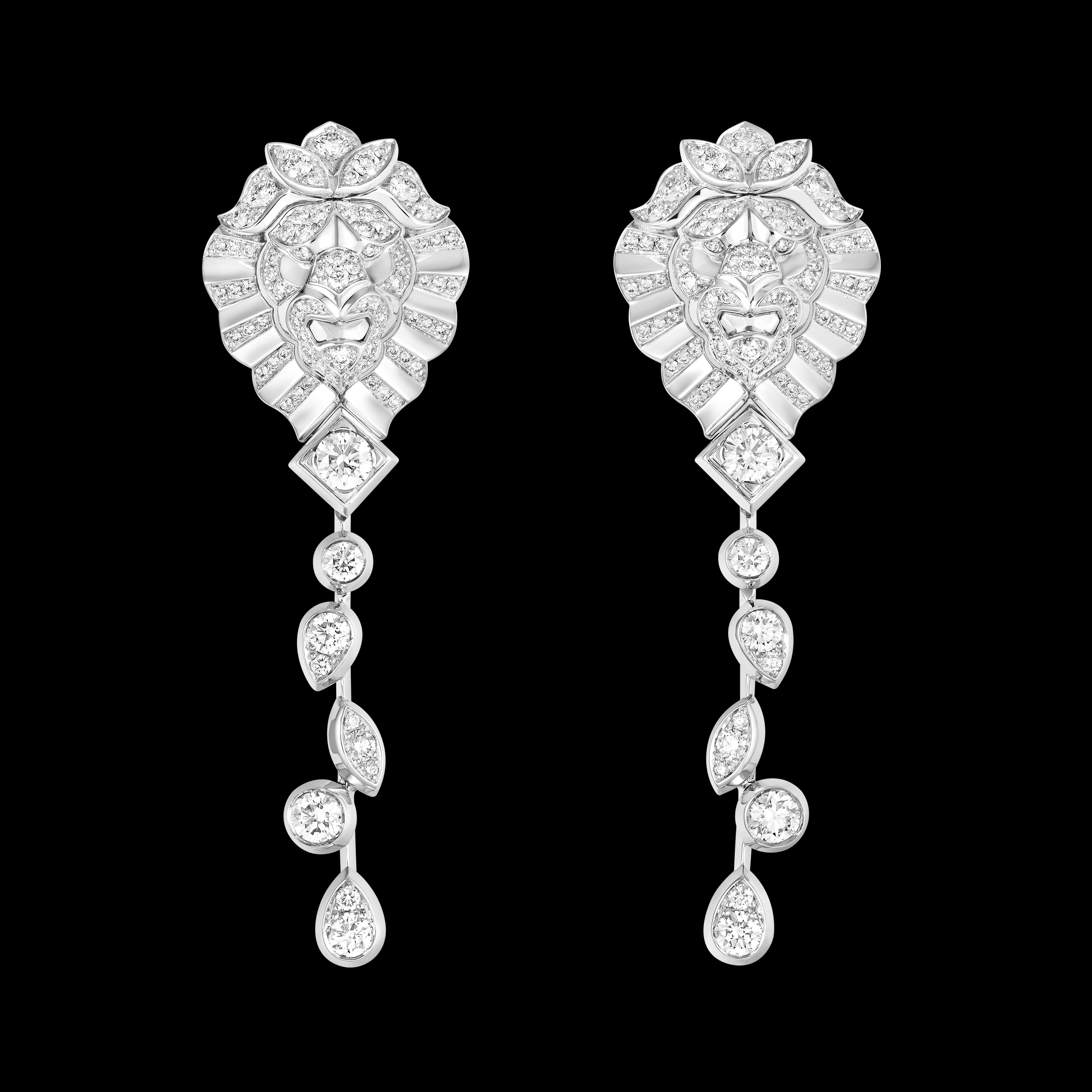 Talismans High Jewellery - Chanel high jewellery Lion Solaire drop earrings
