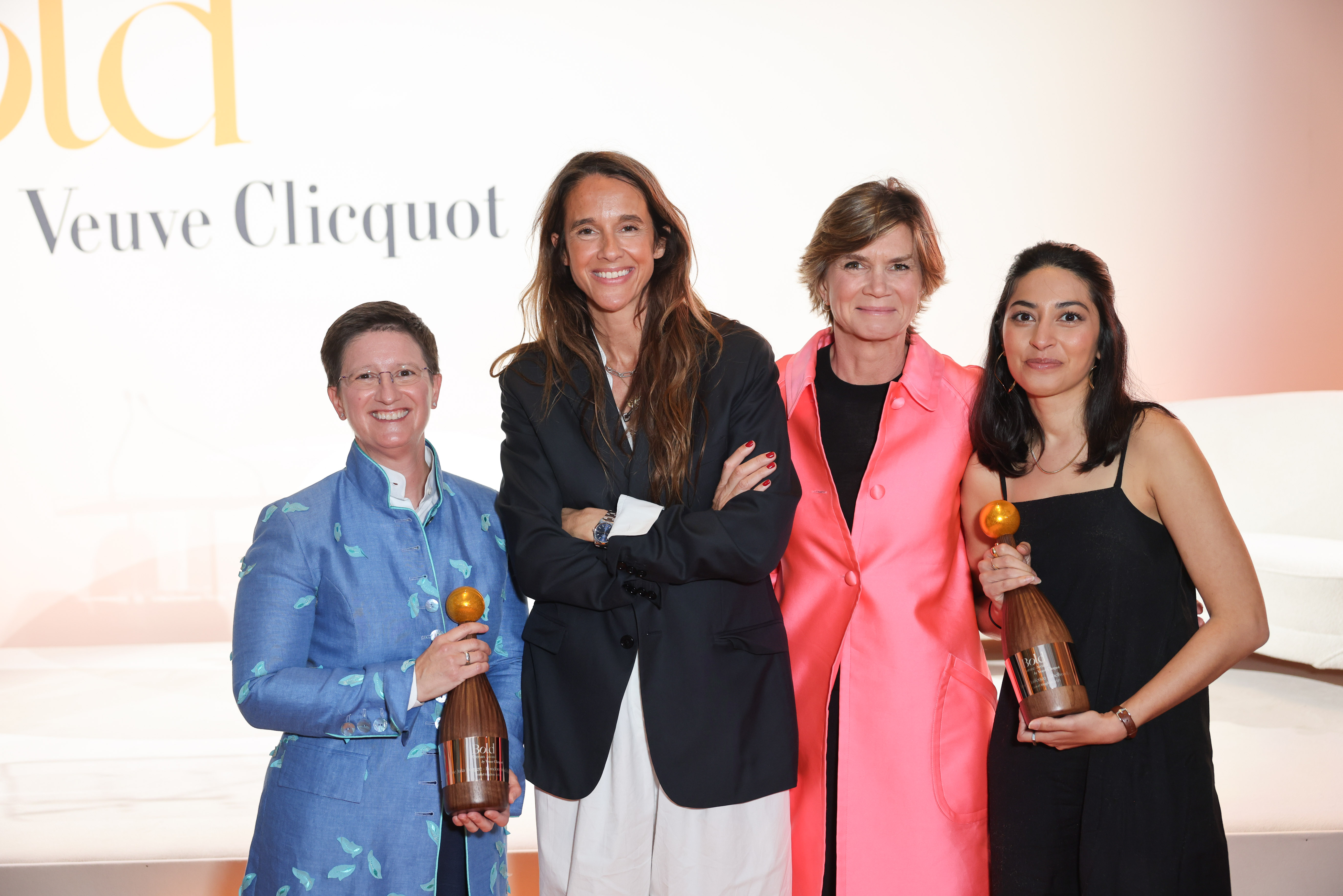  Dame Julia Hoggett DBE, Insiya Jafferjee, Carole Bildé and Julie Nollet at the Veuve Clicquot Bold Woman Awards 2025.
