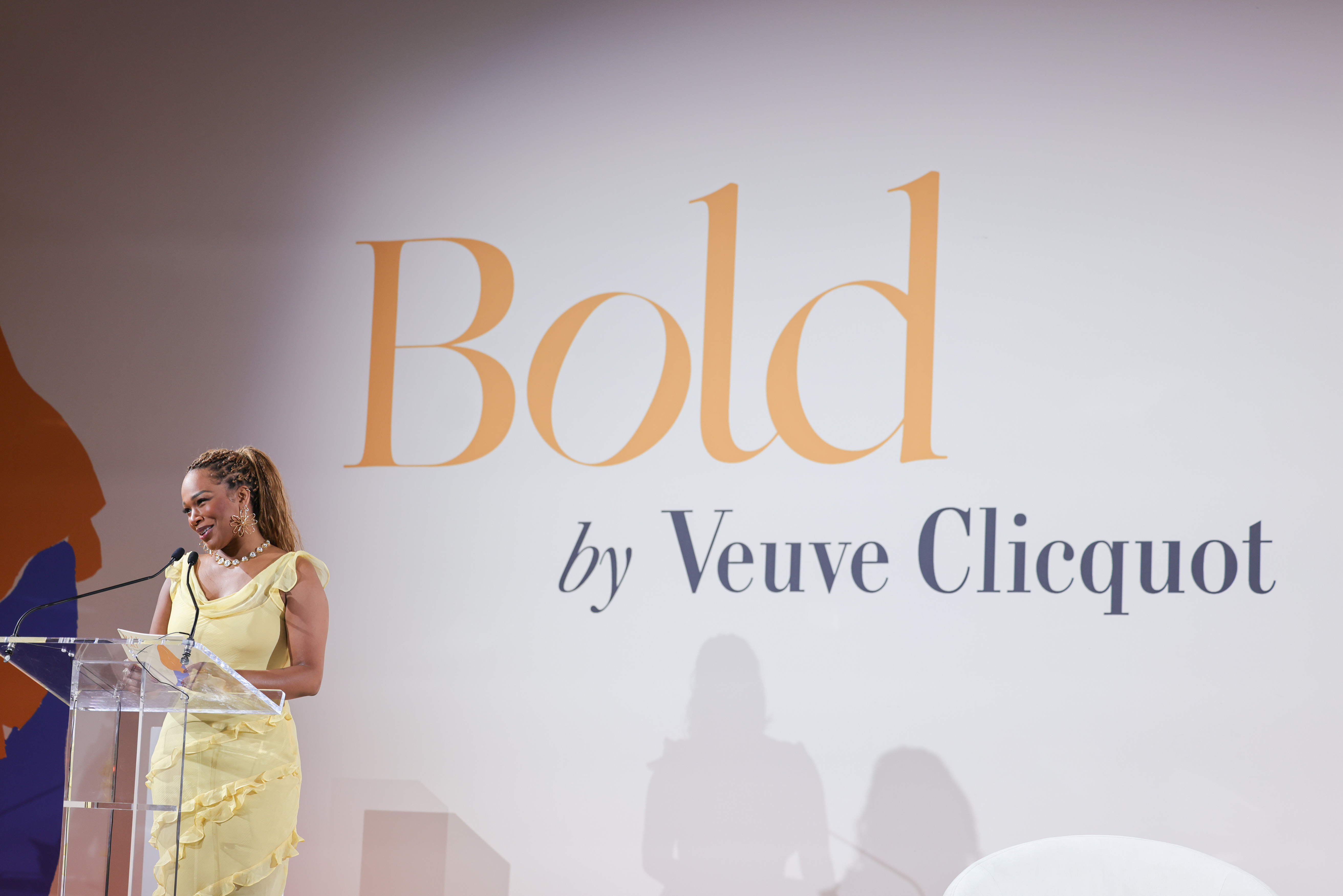 Sharmadean Reid speaking at the Veuve Clicquot Bold Woman Awards 2025.