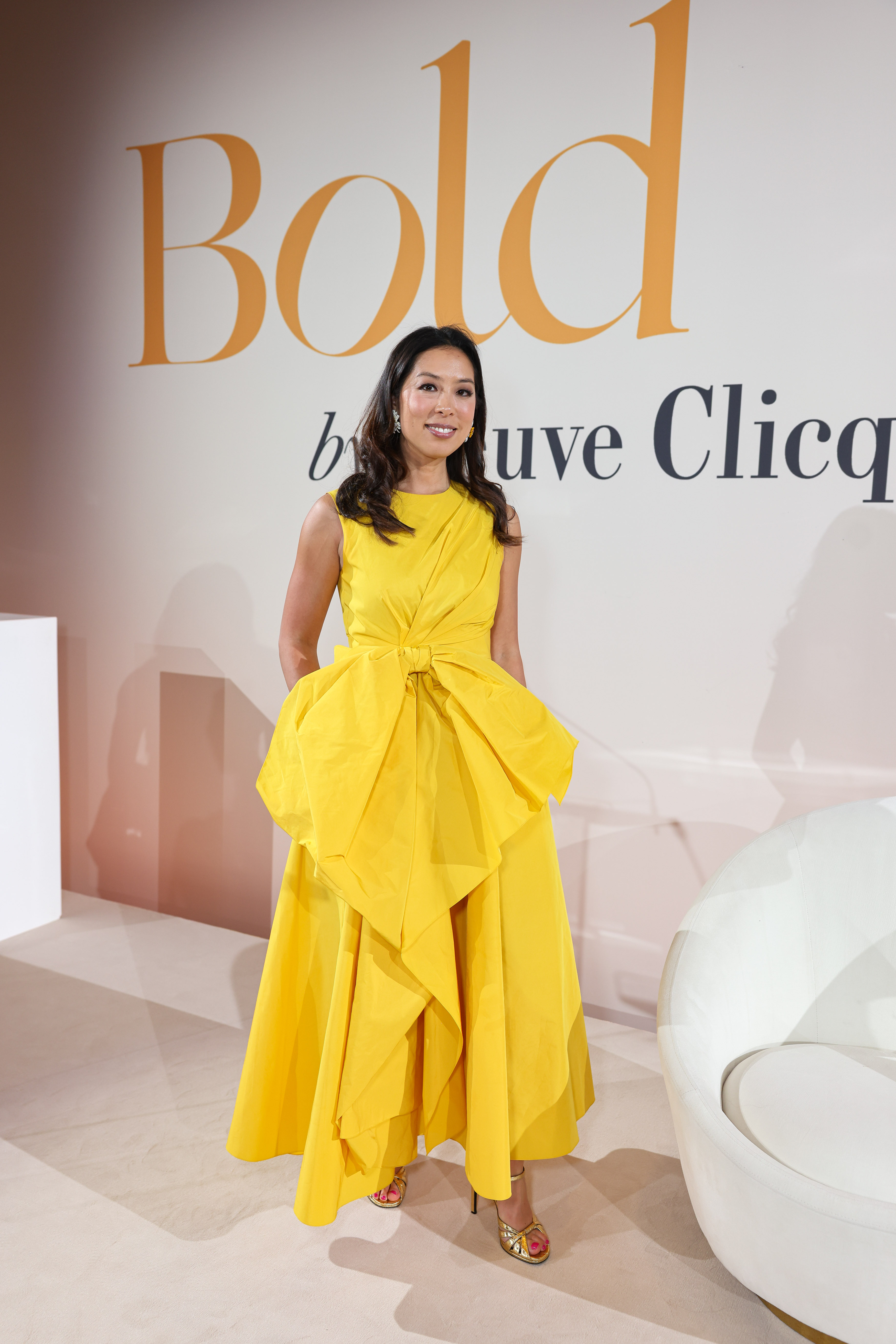 Vivien Wong wearing a yellow dress at the Veuve Clicquot Bold Woman Awards 2025.