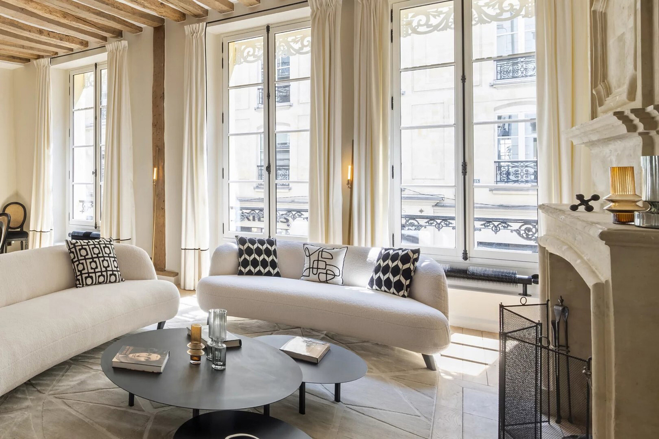 Co-owning Luxury Holiday Homes - A living room on Rue de Bac