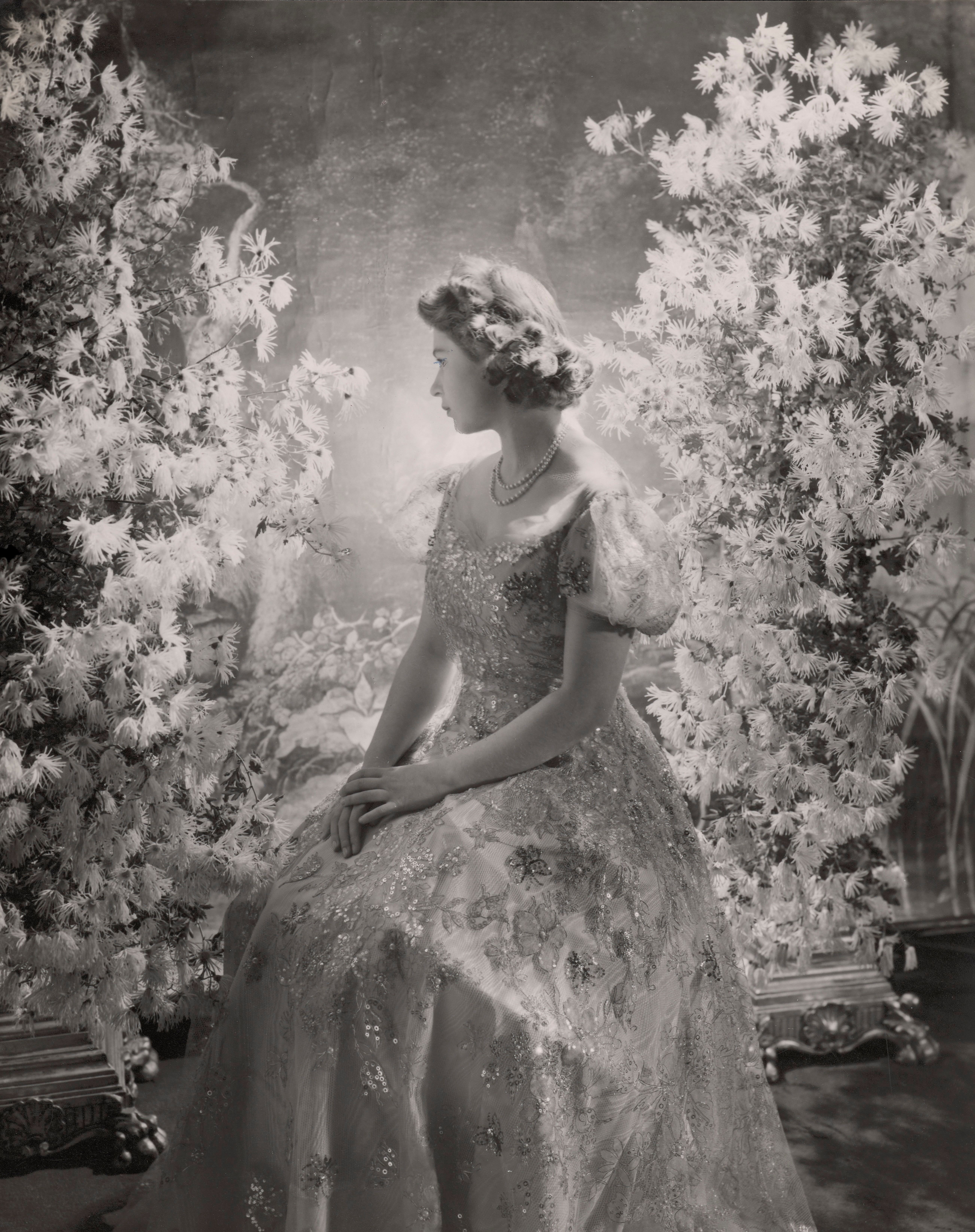 Queen Elizabeth II by Cecil Beaton exhibited at the Garden Museum