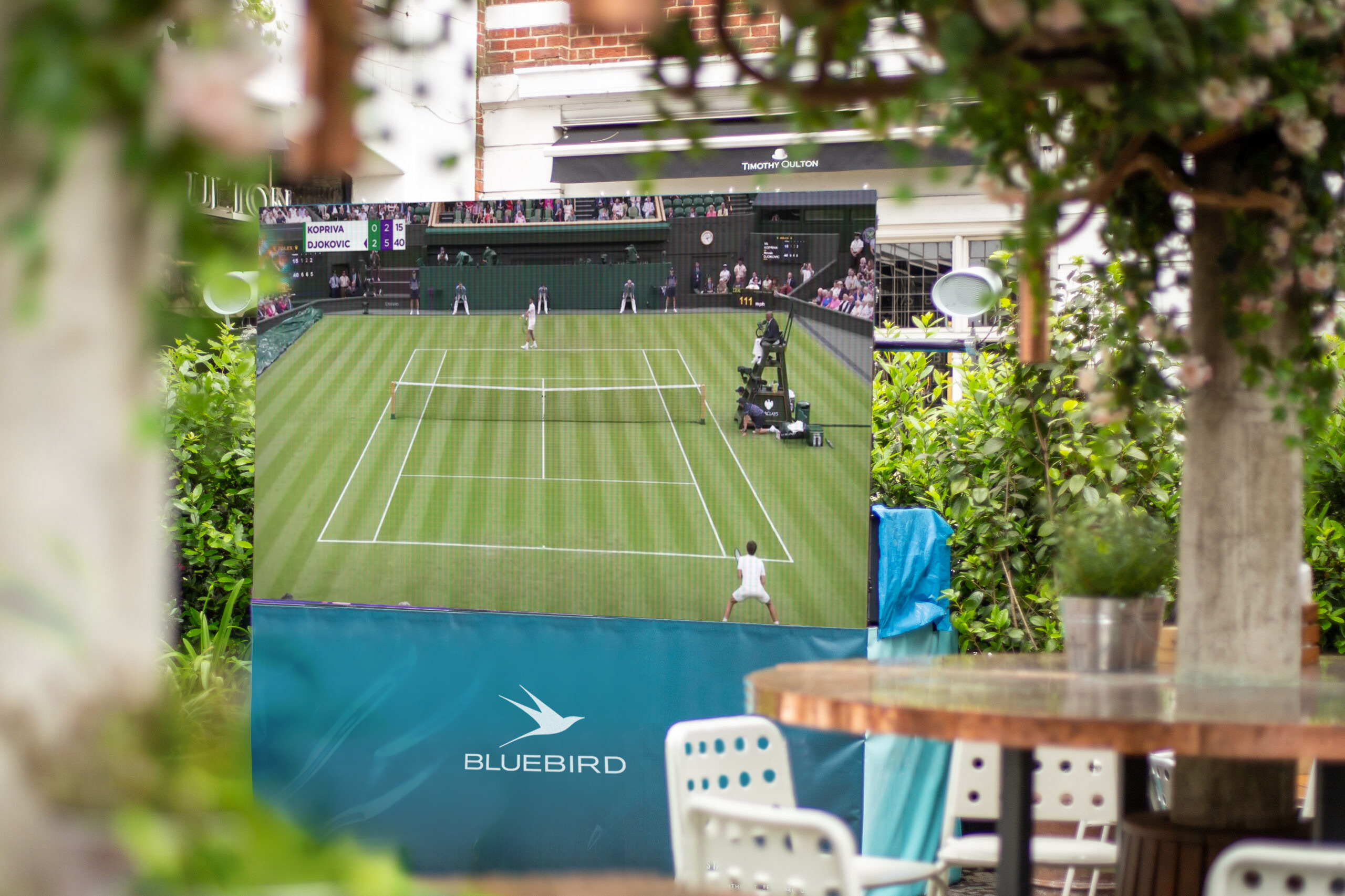 A Wimbledon screening at Bluebird that will stream as a London summer pop-up.
