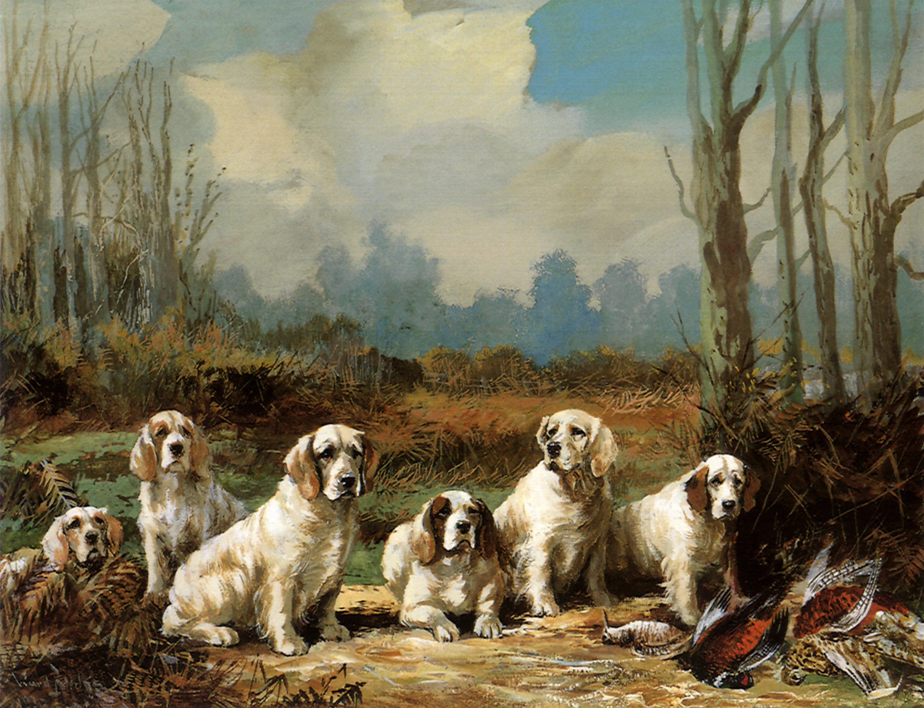 The King’s Spaniels’ by Reuben Ward Binks is a celebrated piece in the history of the royal dogs