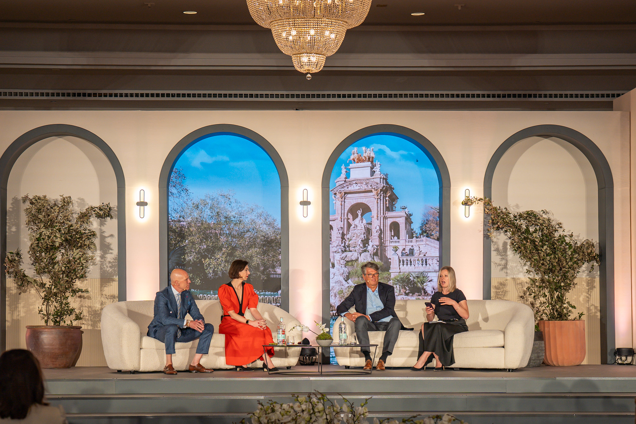 Adrianne Klasa moderates a panel featuring Kristina Blahnik, Mike Silvestro and Kristian Teär at FT Business of Luxury Summit 2025.