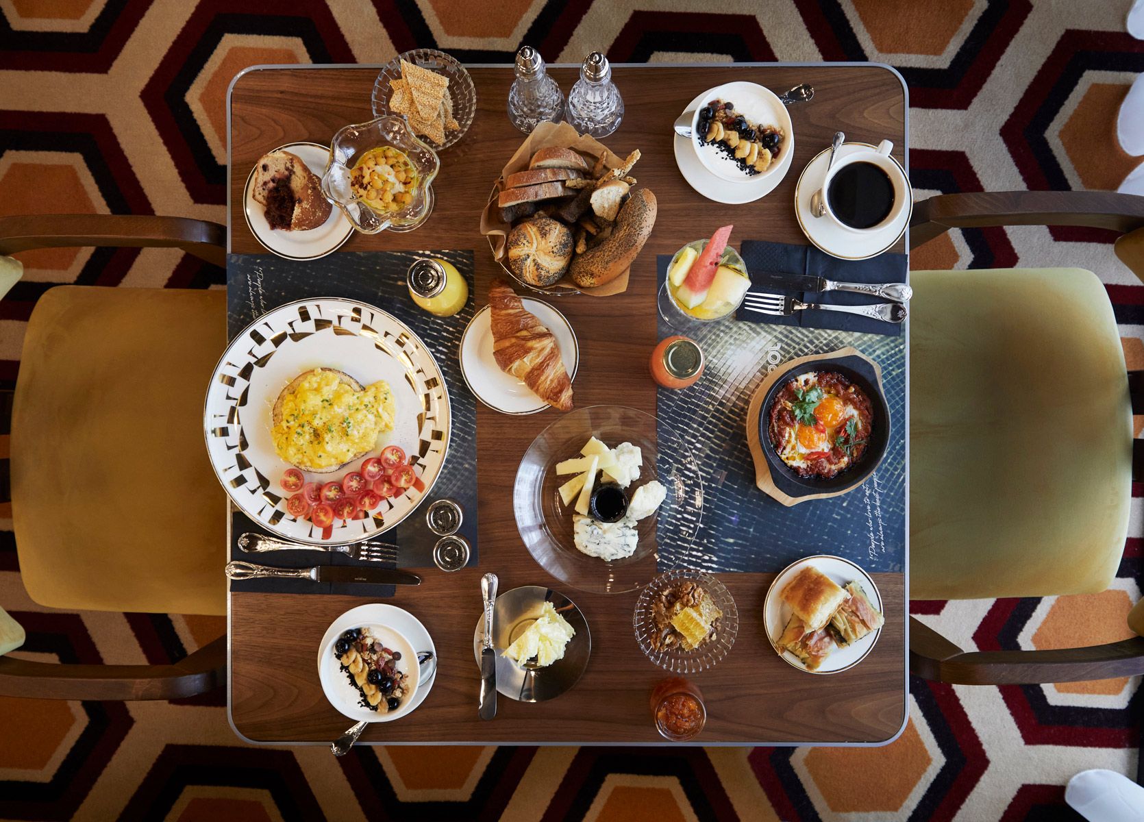 Breakfast at the Brown Acropol Hotel Athens.