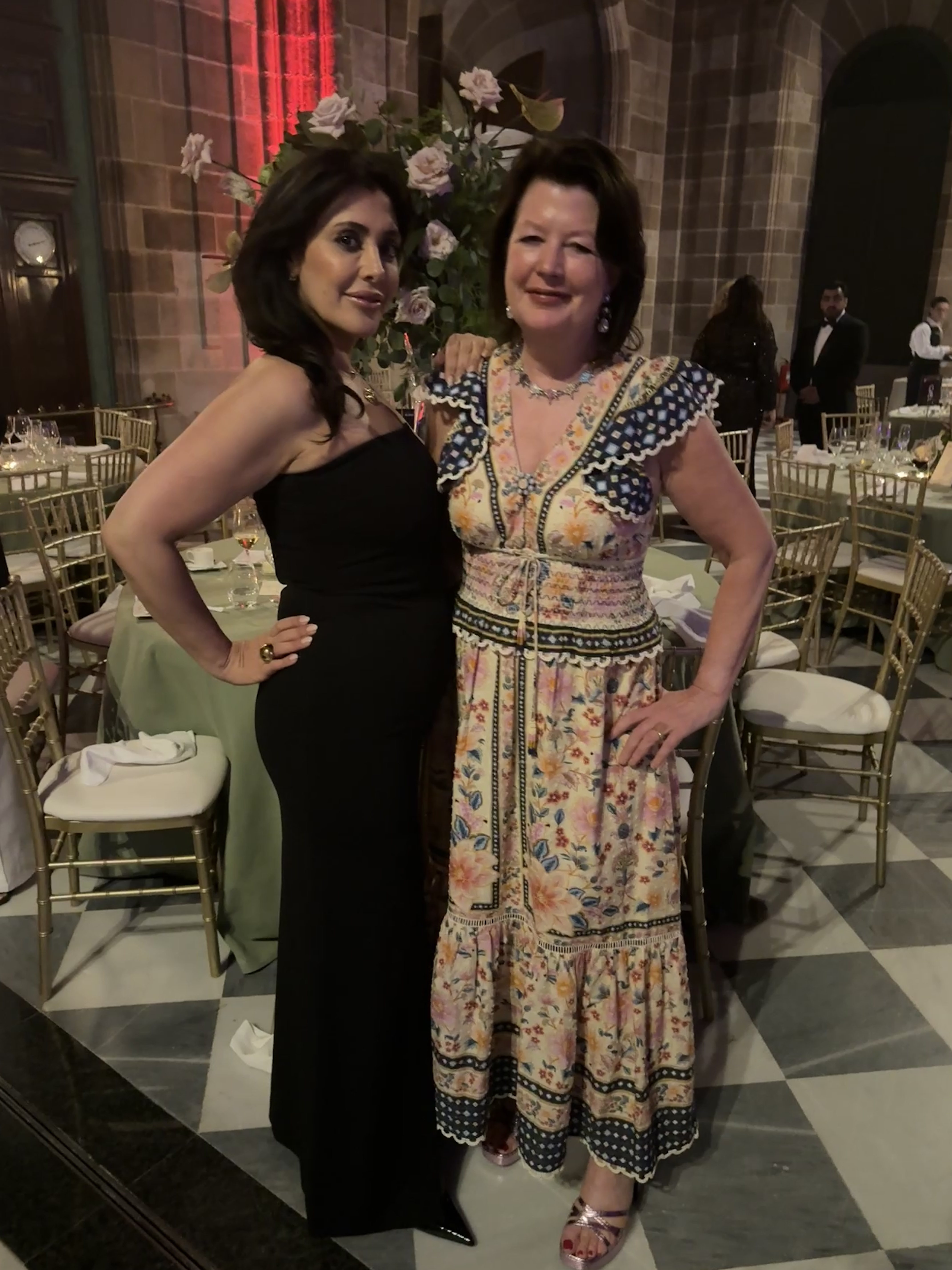 Marie Karlsson of Cole & Son with Lisa Barnard, SPHERE and ILN at La Llotja de Mar