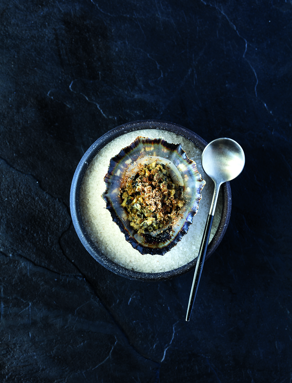 Grilled shellfish served at Wolfgat.