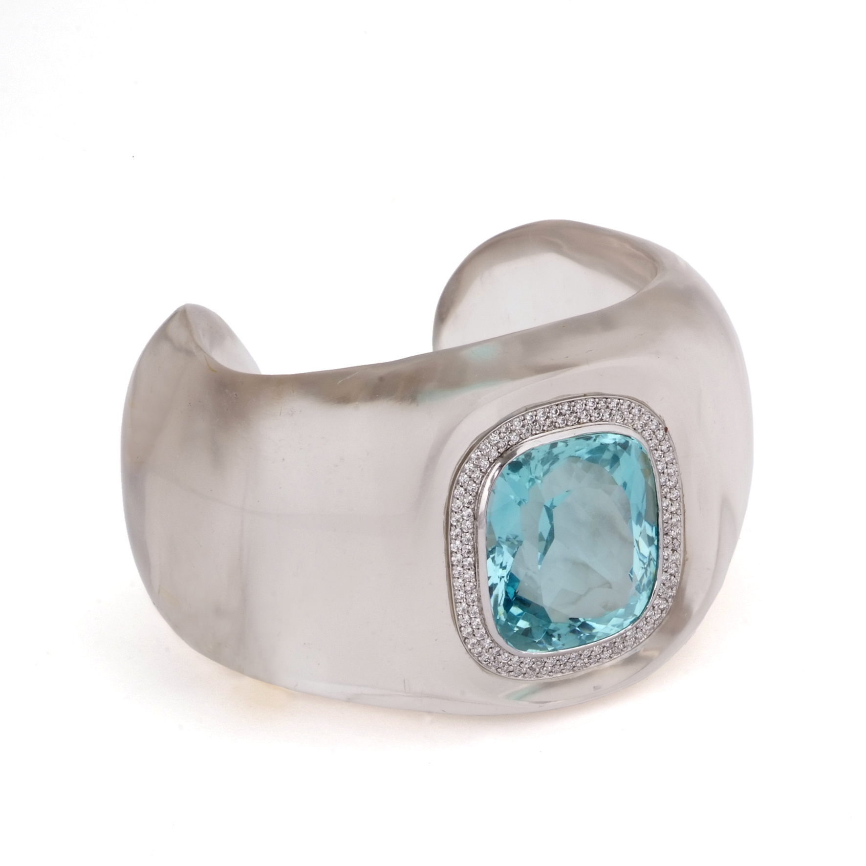 Rock Crystal Jewellery Aquamarine Cuff
