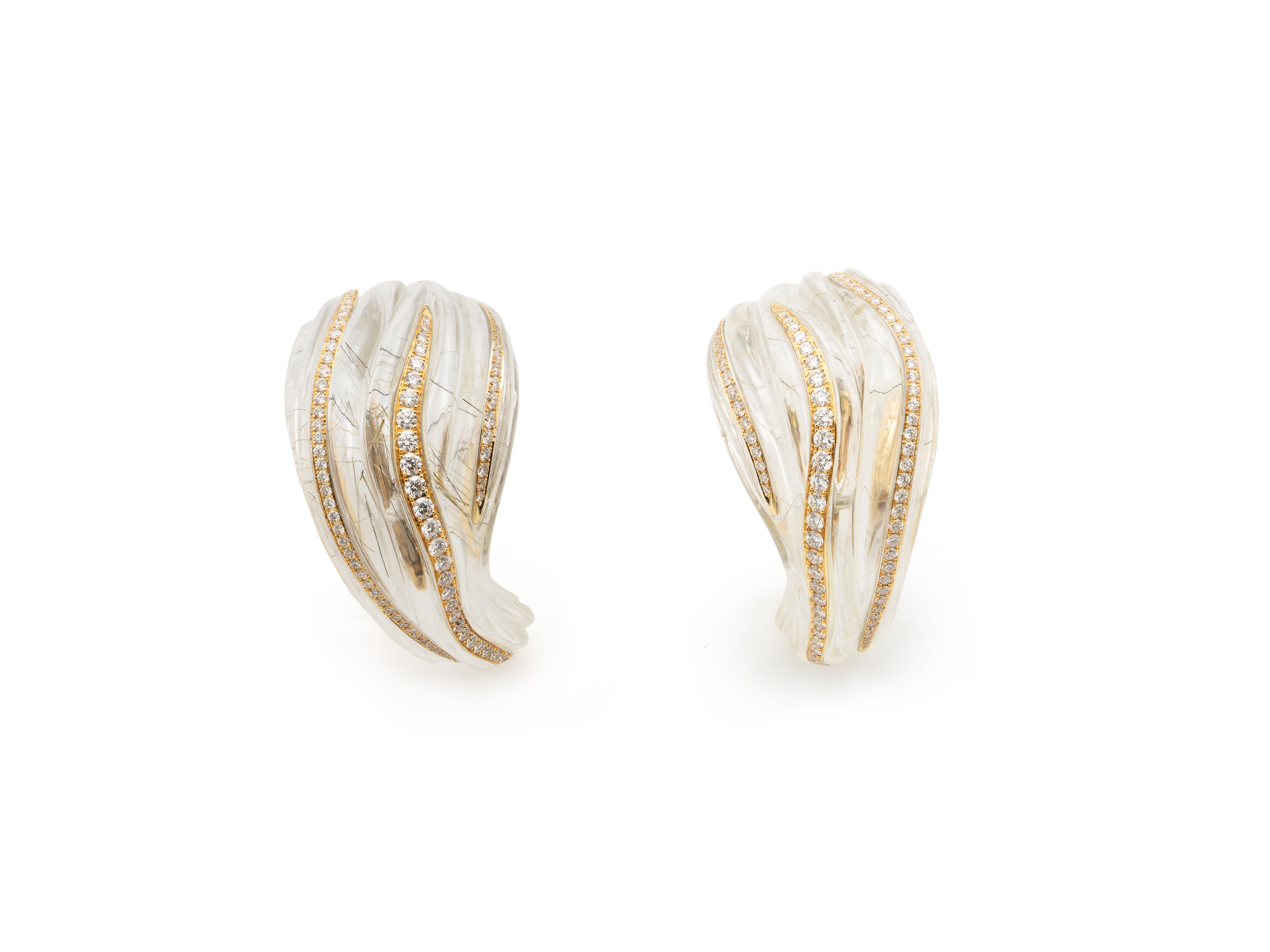 Tidal Wave Rock Crystal Jewellery, Earrings