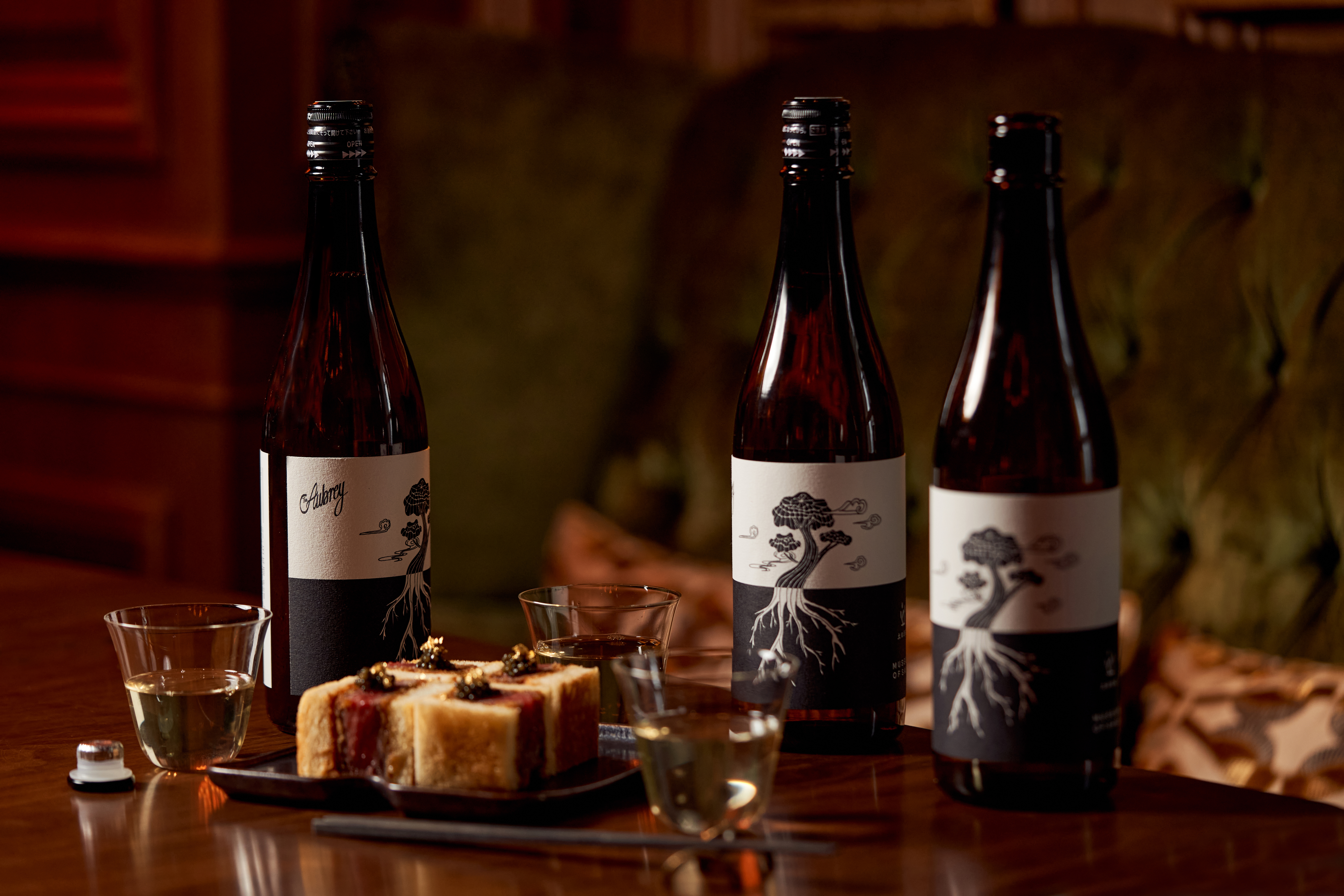 An exclusive sake label At The Aubrey, Mandarin Oriental Hyde Park’s restaurant, in London.