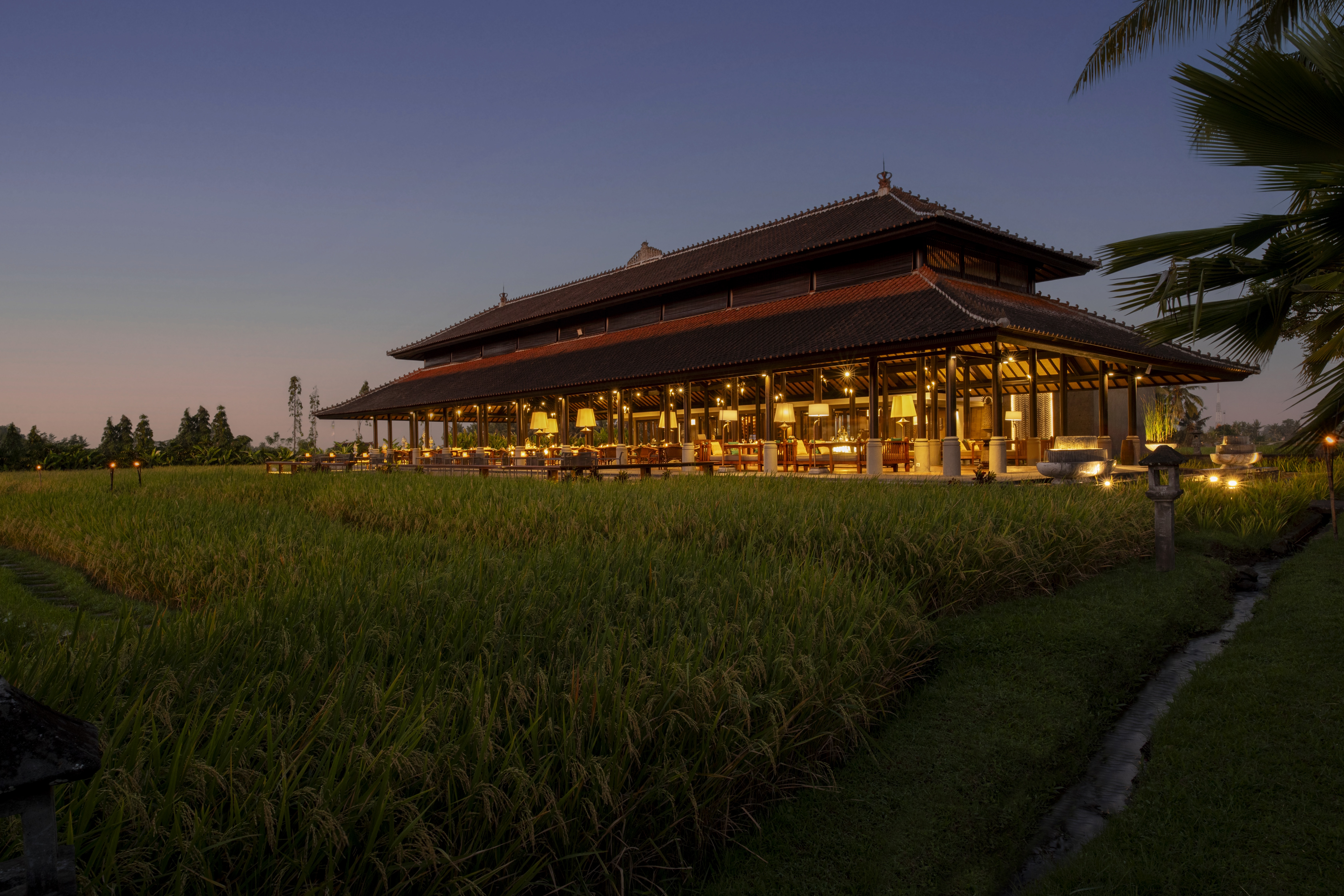 Dinner on luxury holiday in Bali.