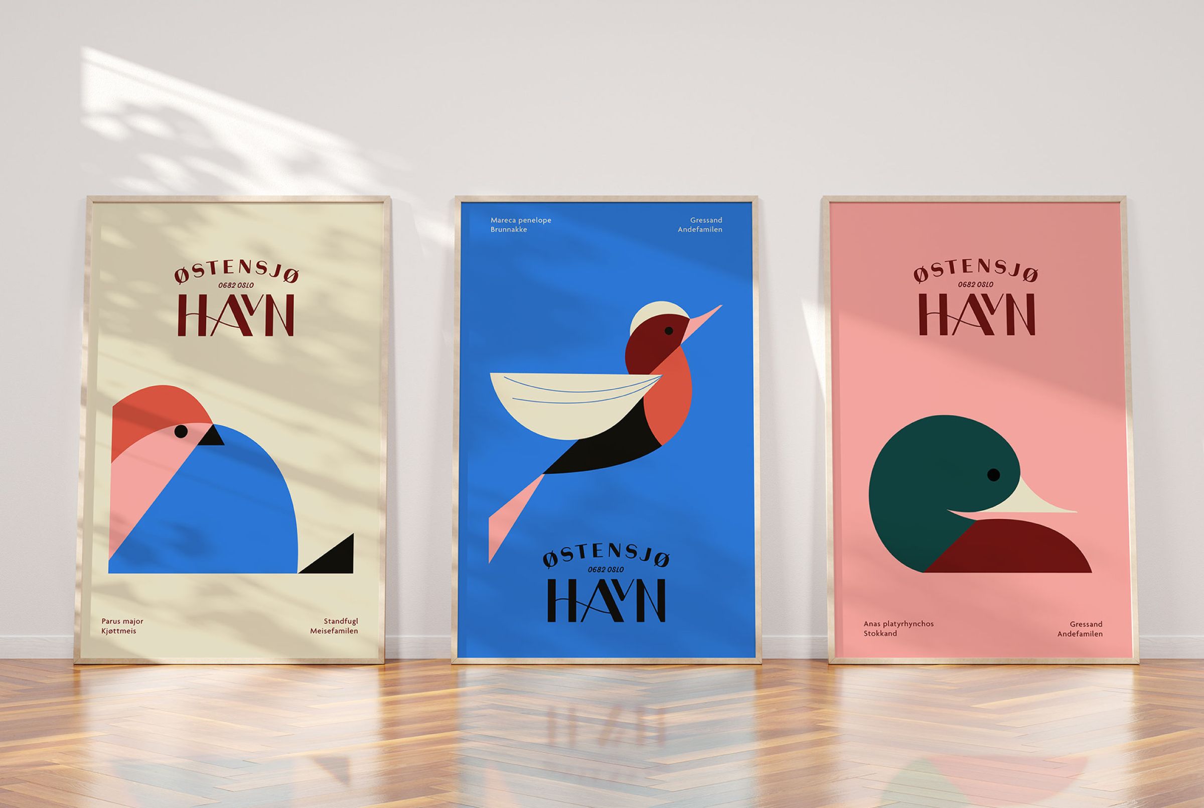 Visual identity of Østensjø Havn by Illustrators Darling Clementine.
