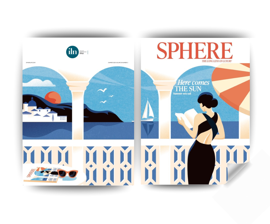 The SPHERE summer cover by Illustrators Darling Clementine.