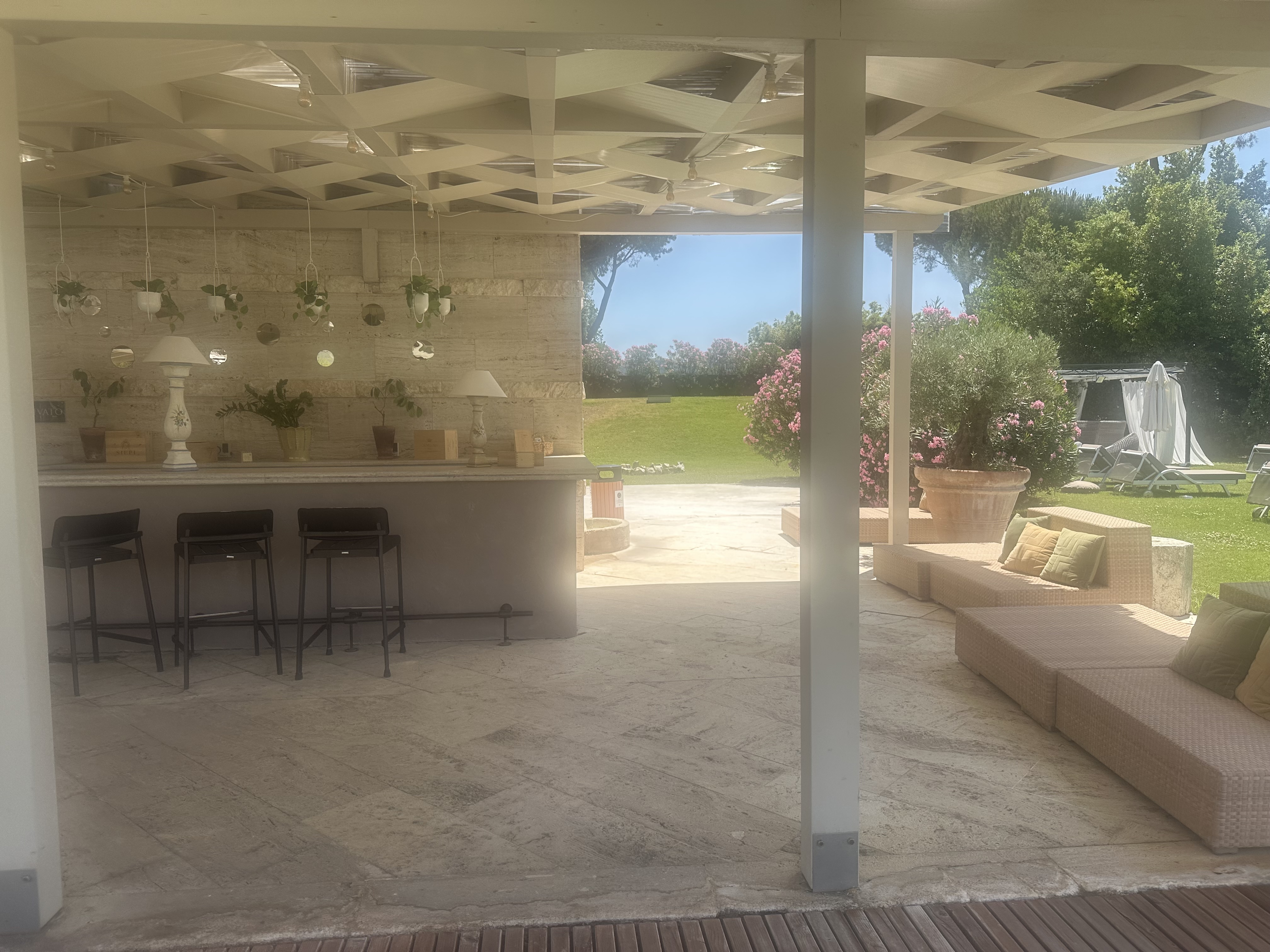 Garden bar at Terme di Saturnia