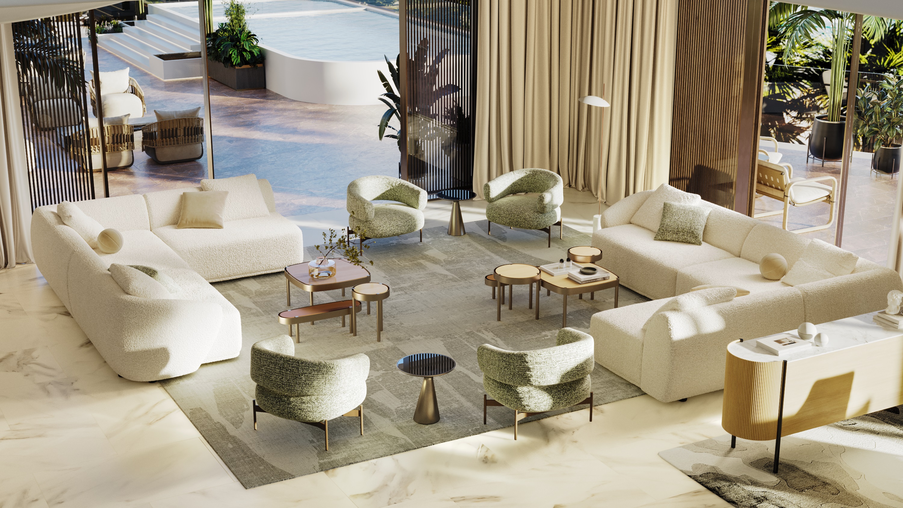 The interiors of a property at SHA Residences Emirates Island.