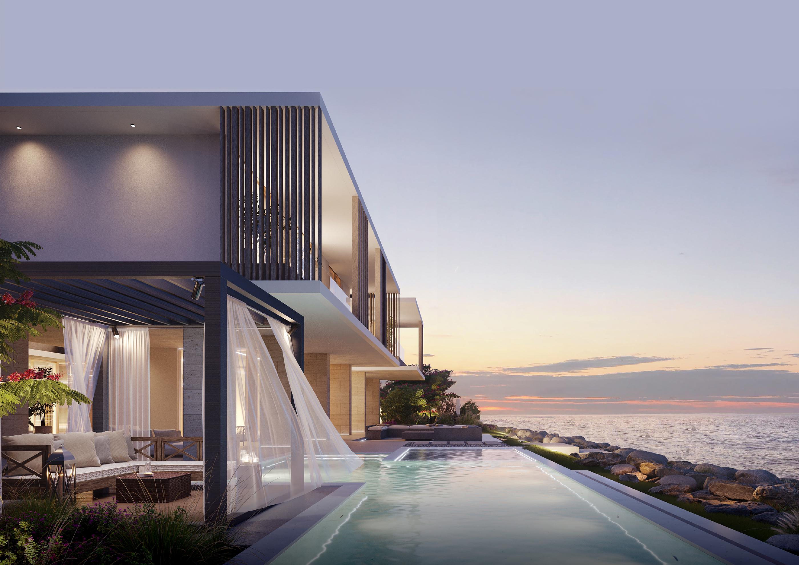 A sleek pool at the SHA Residences Emirates Island.