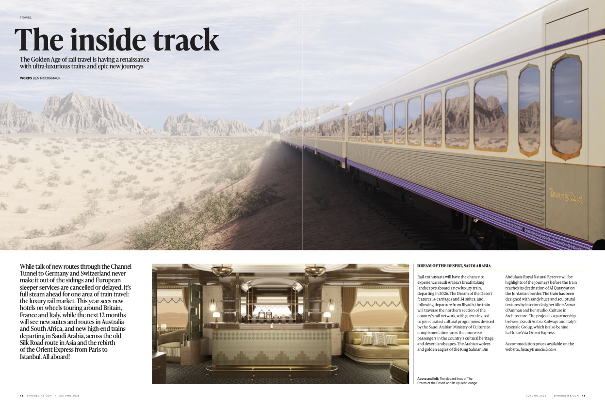 SPHERE Autumn Issue 2025 Train Travel