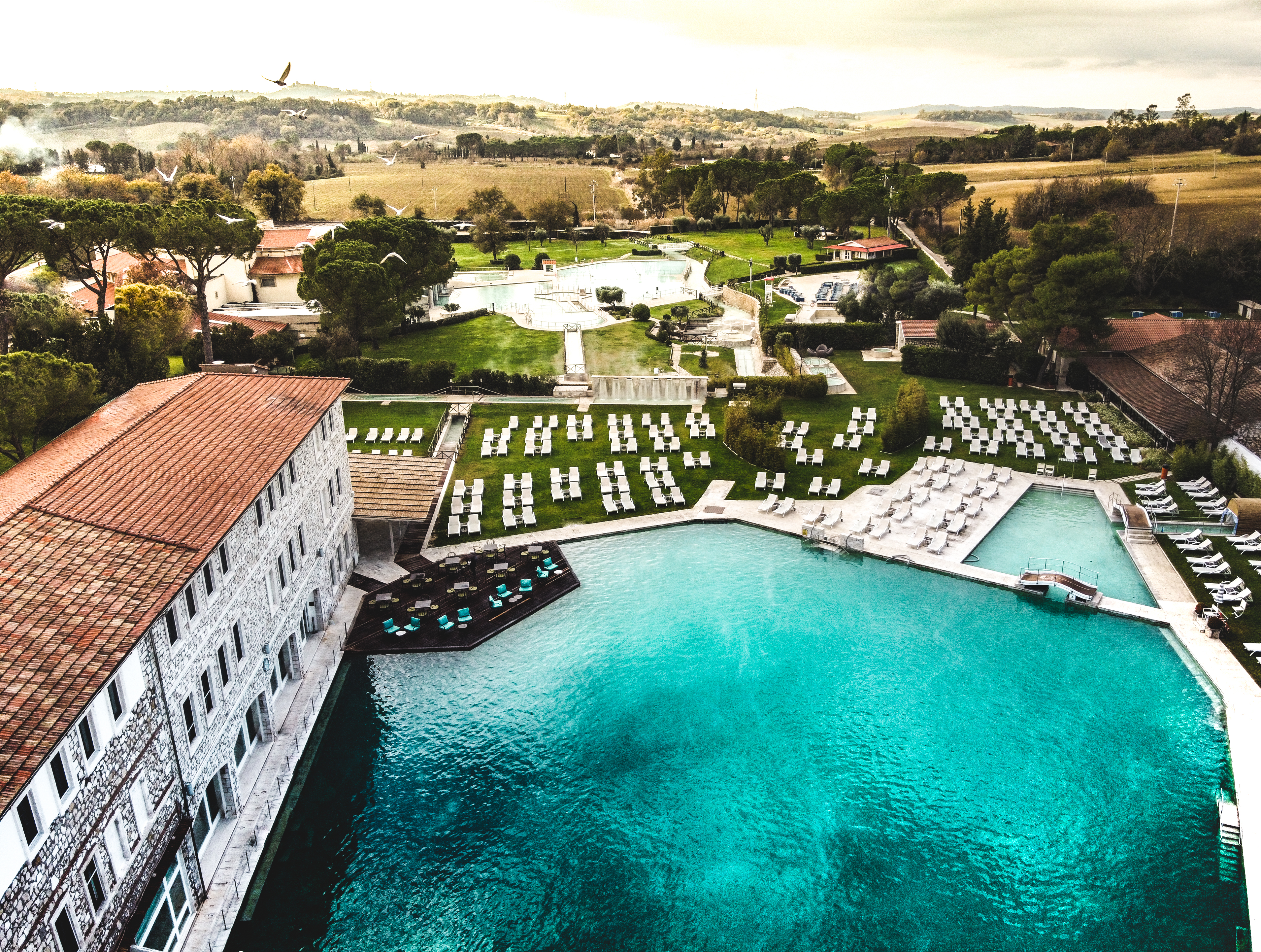 Terme di Saturnia - aerial view