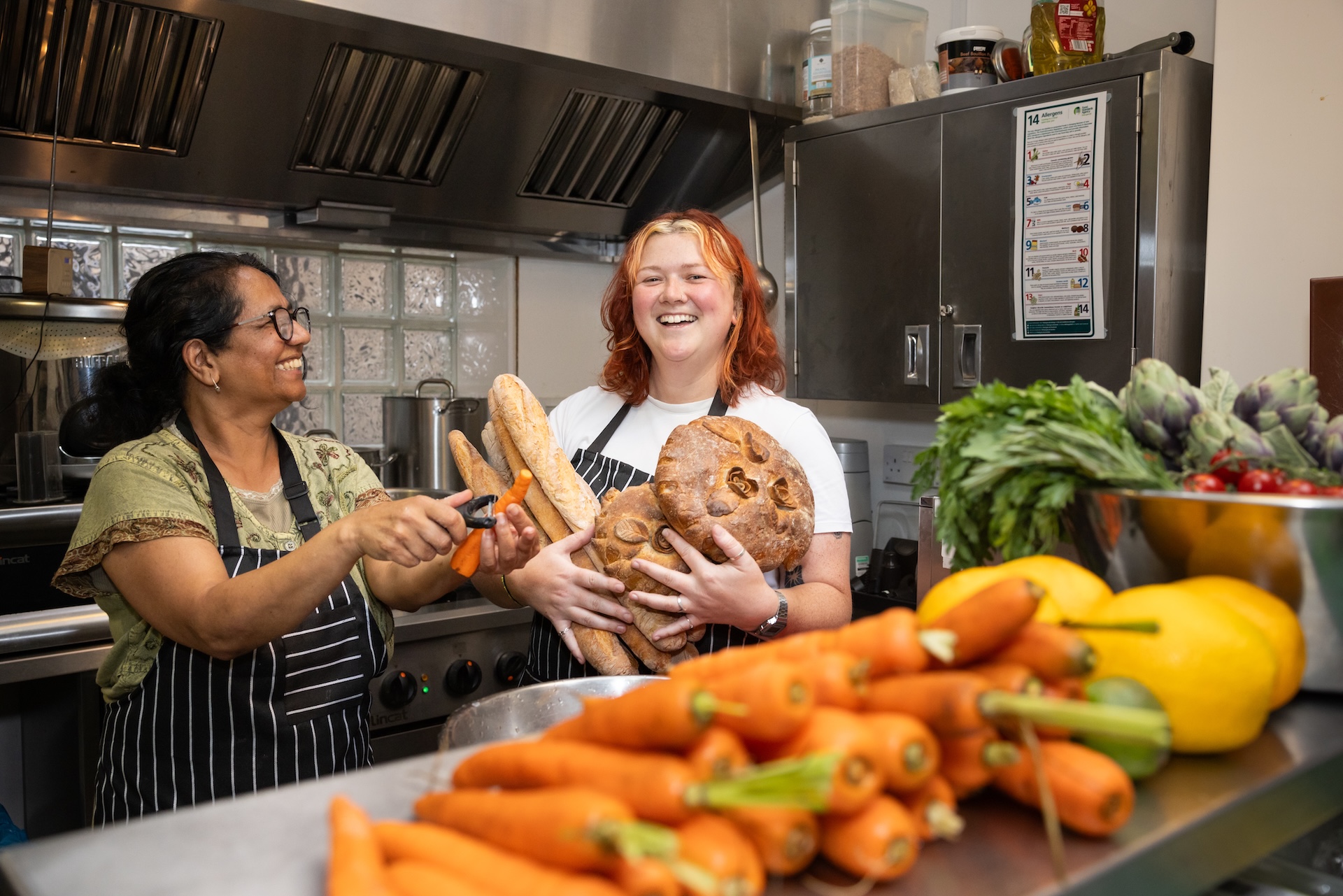 Preparing food at St James's Church Piccadilly.