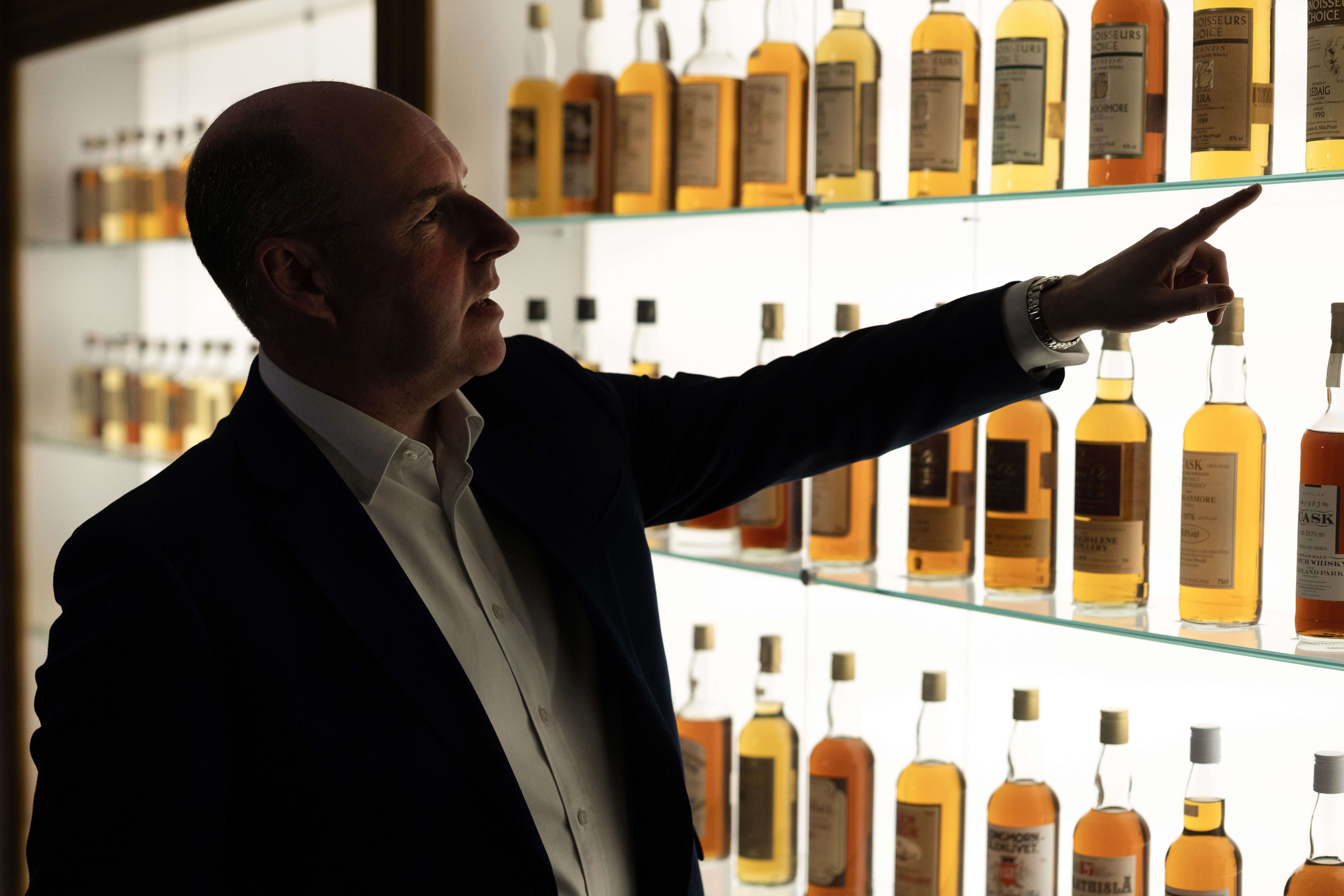 Stephen Rankin of Gordon & MacPhail at Glenlivet Distillery amid the upcoming Christie's auction of the 85-year-old whisky.