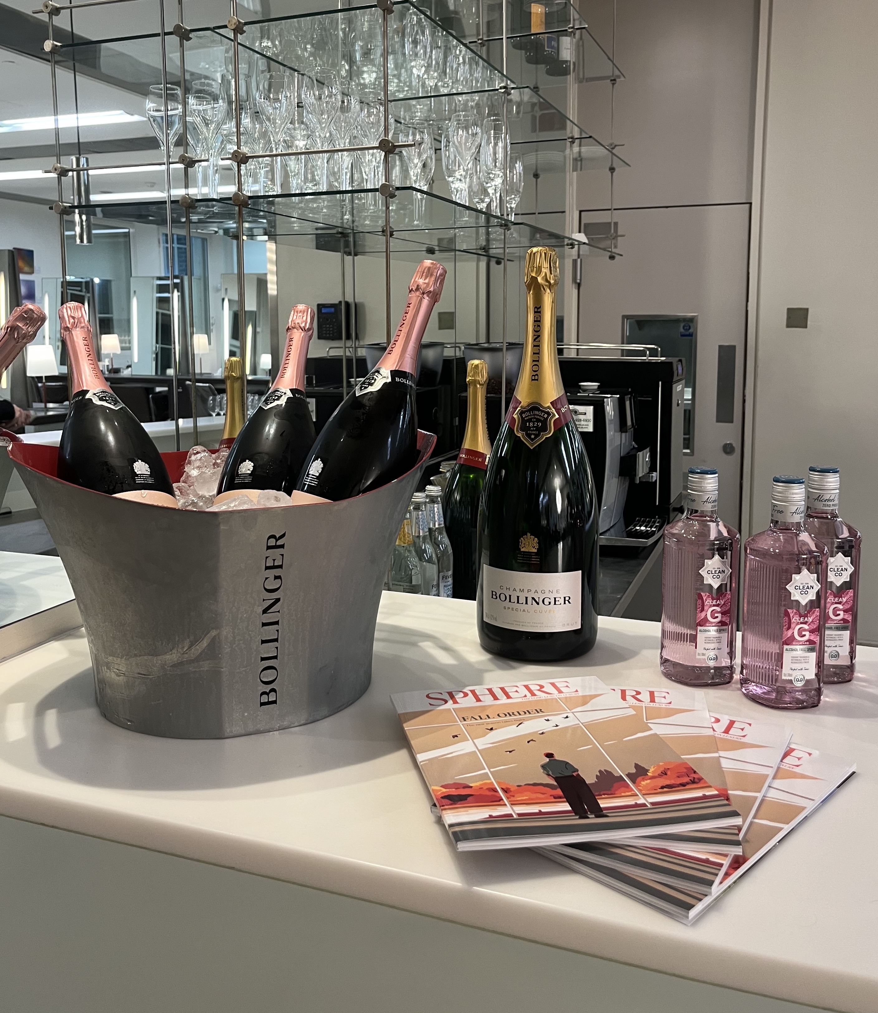 Red Carpet Hair Daniel Galvin - Champagne Bollinger and Clean Co Gin.