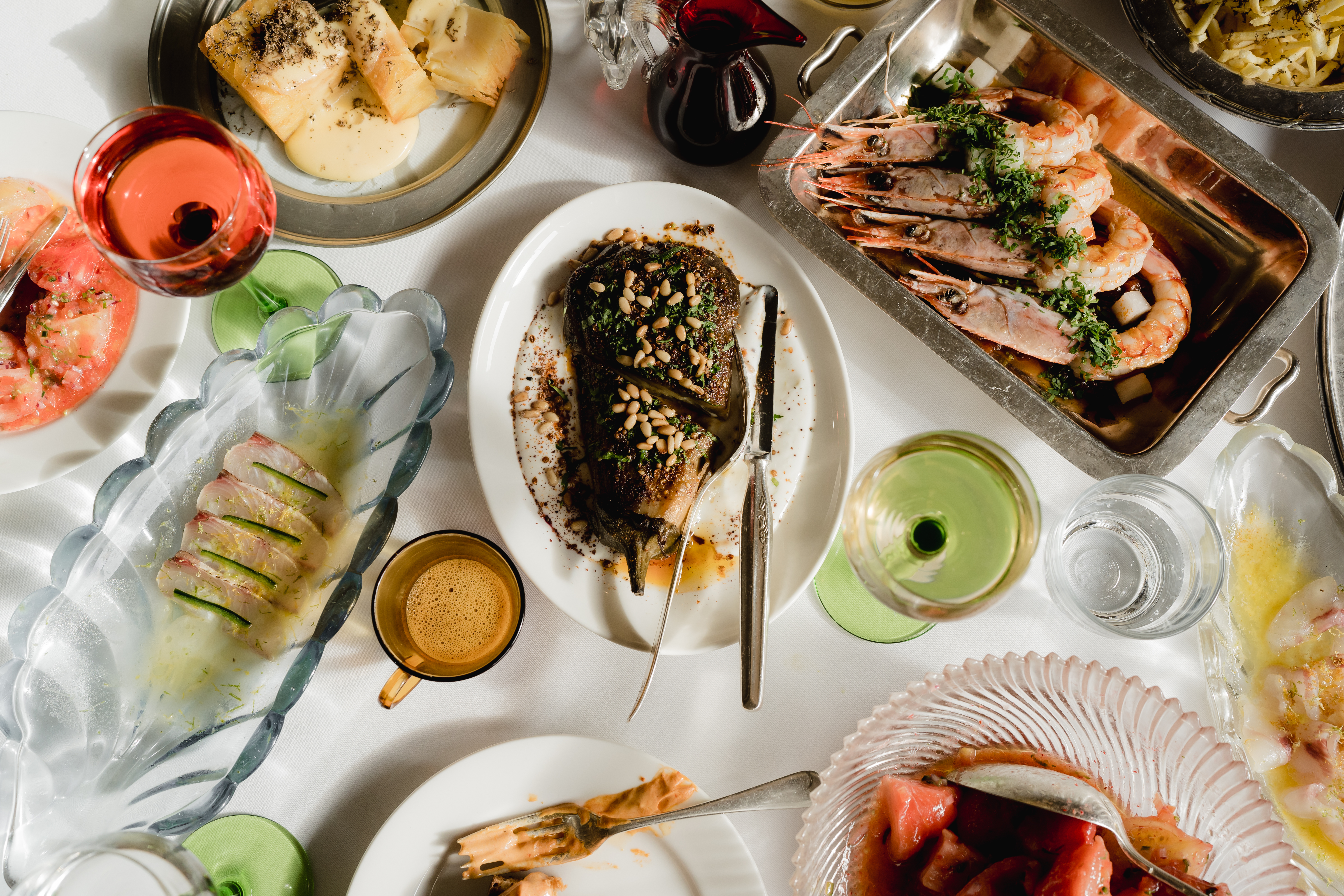 The table at Zephyr, Notting Hill.