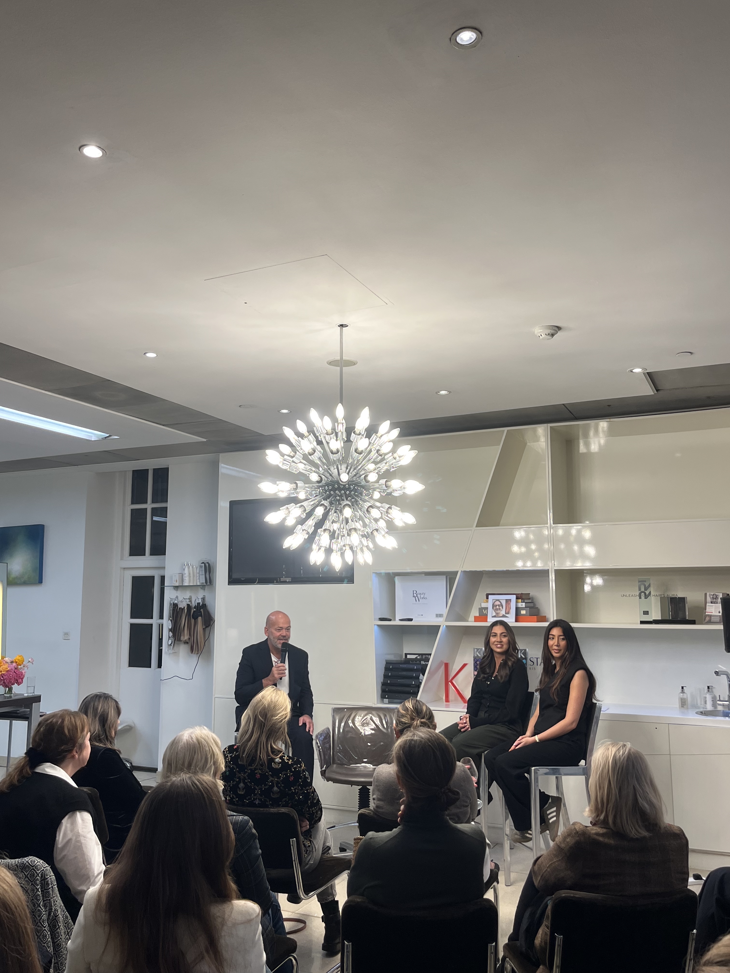 Red Carpet Hair at Daniel Galvin - Stephen Nurse in conversation with Elliz and Rosalina.