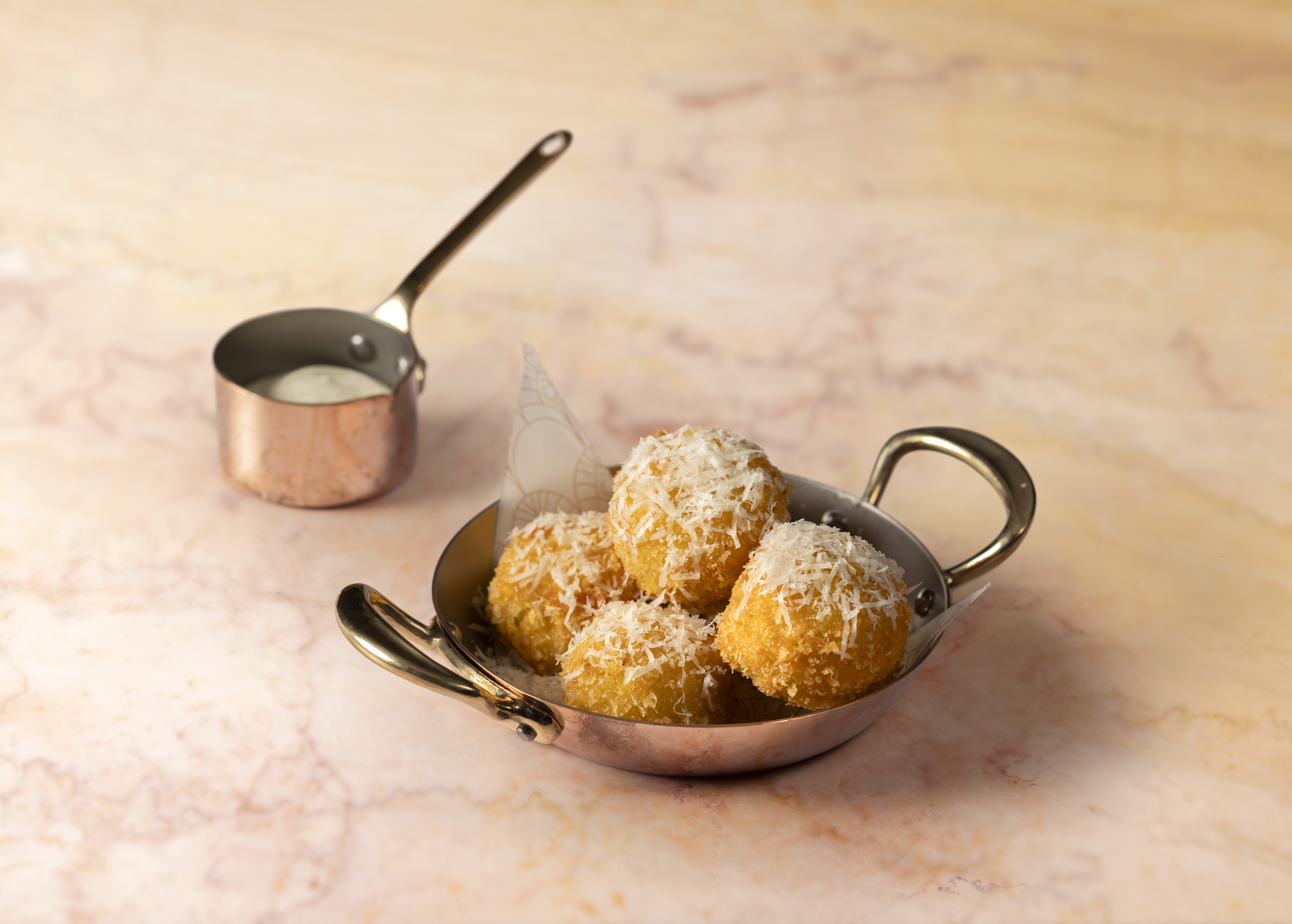 Cauliflower Cheese Bites at Rosi The Beaumont.