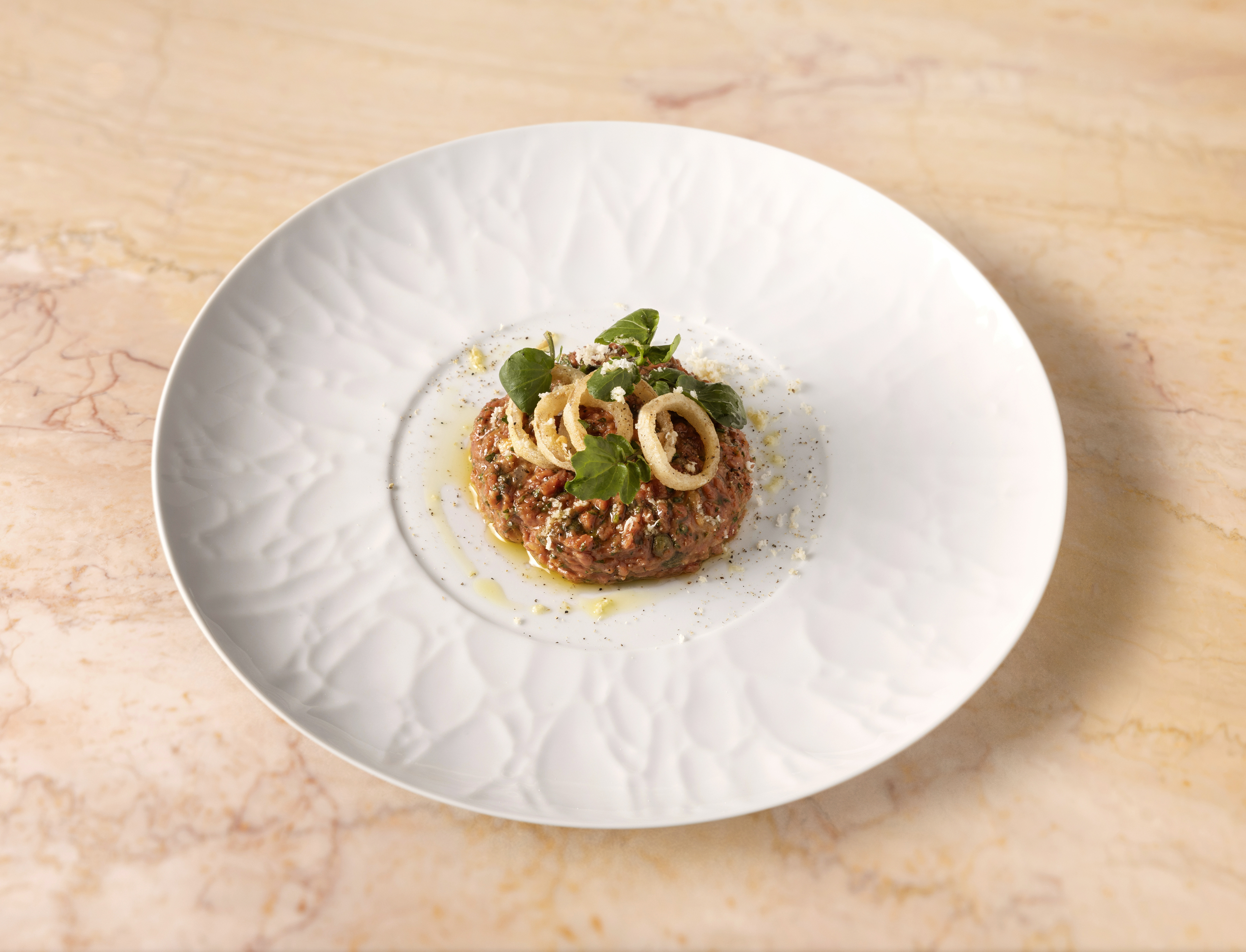 Beef tartare at Rosi The Beaumont.
