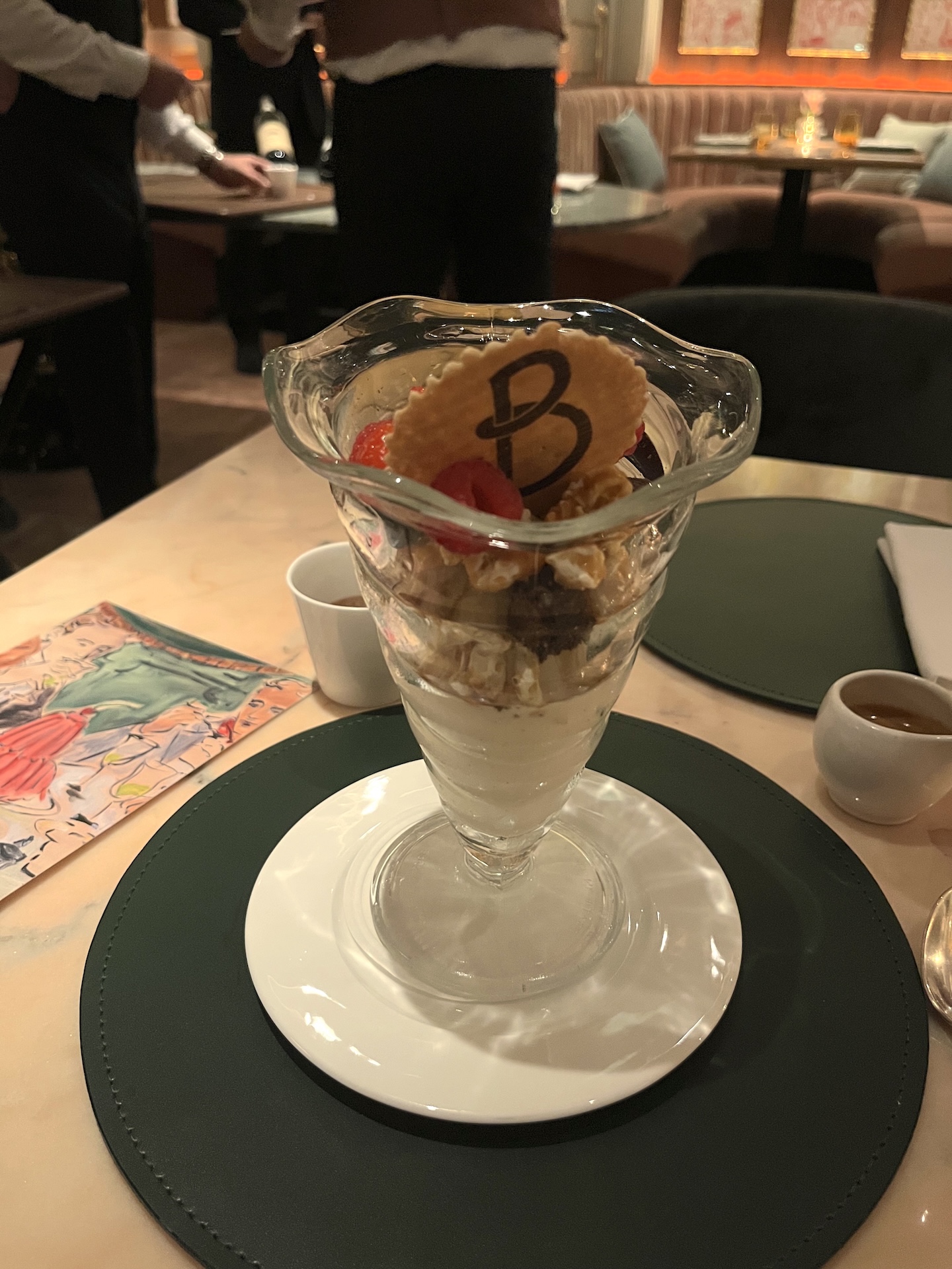 An ice cream sundae at Rosi The Beaumont.