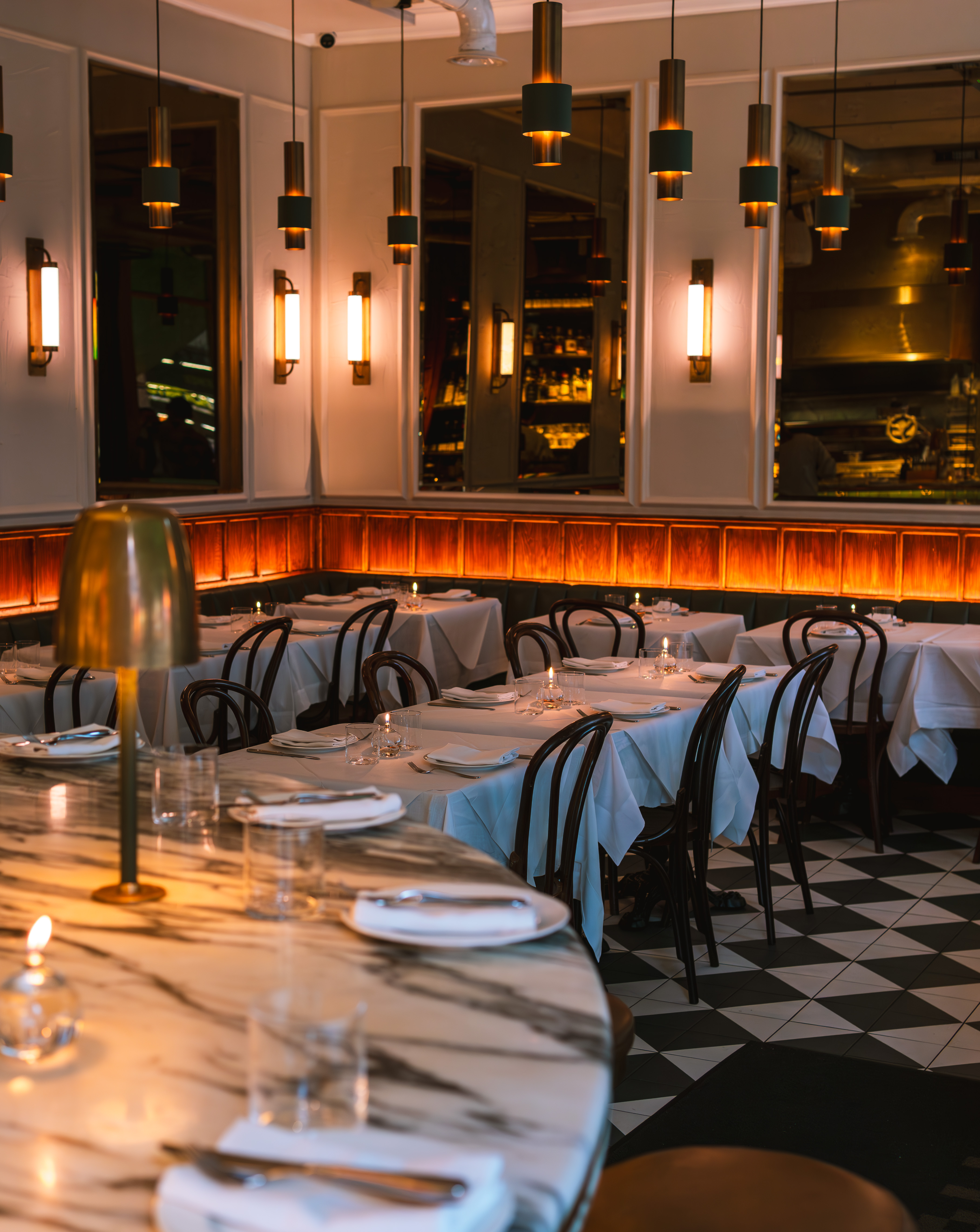 The interior at Dorian, Notting Hill.