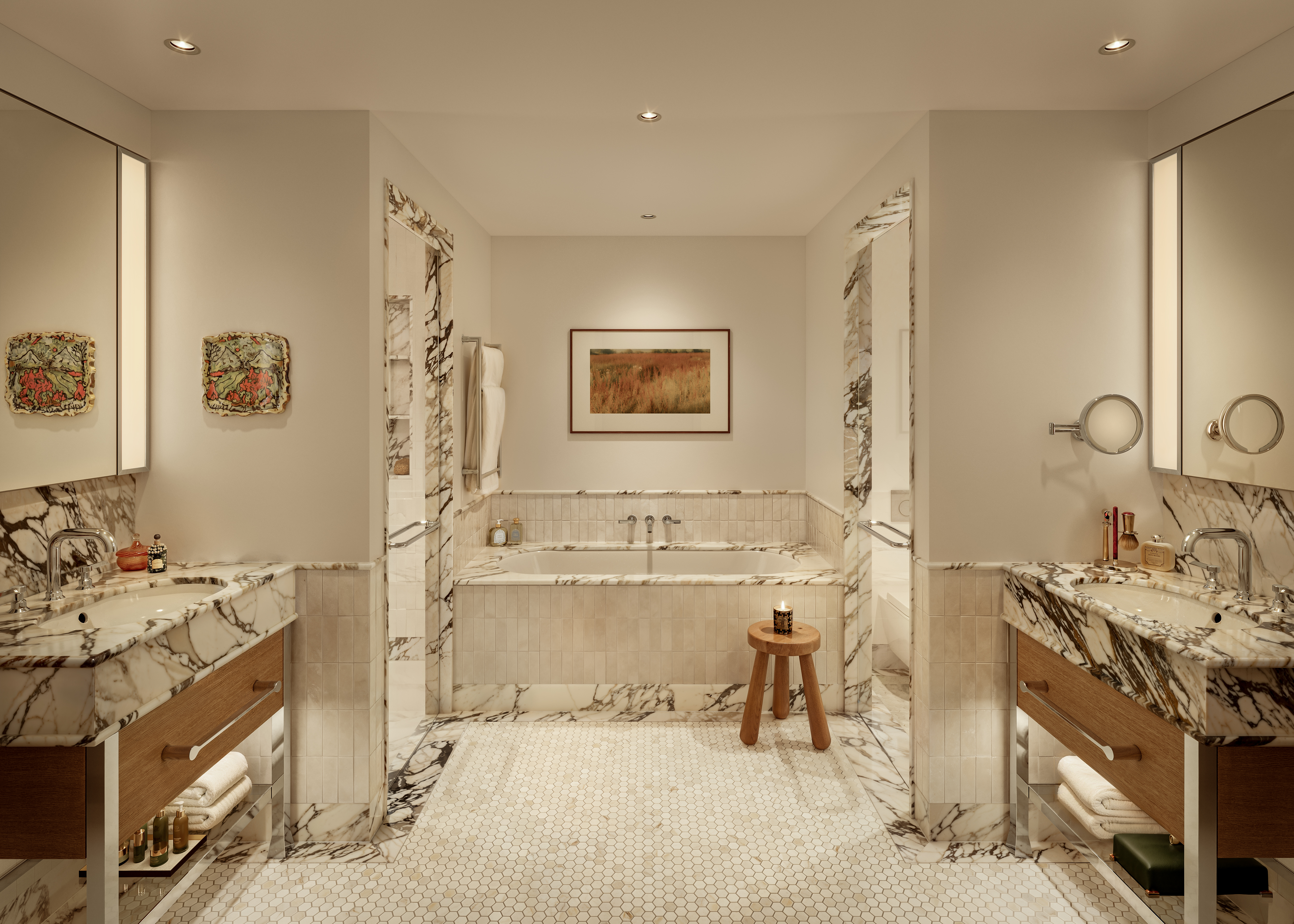 A master bathroom at The Capston Nine Elms.