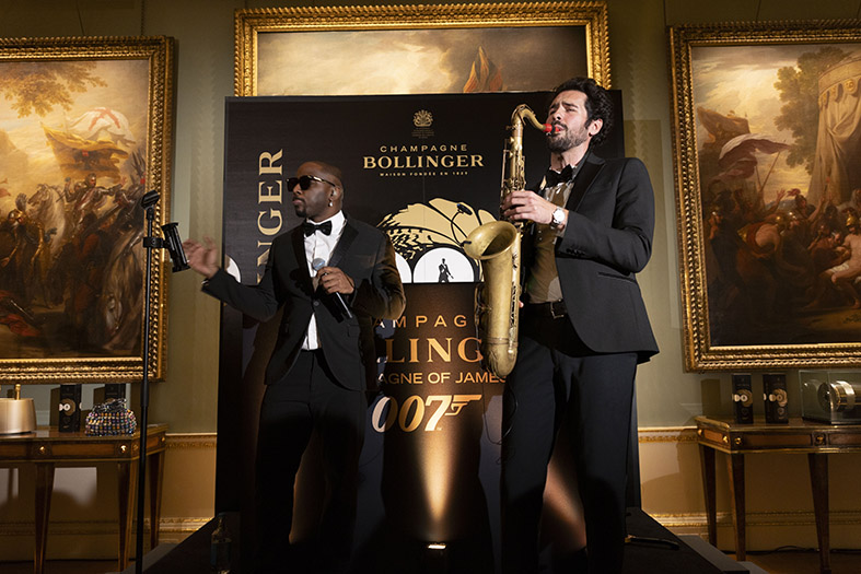 Live music at the Champagne Bollinger 007 event.