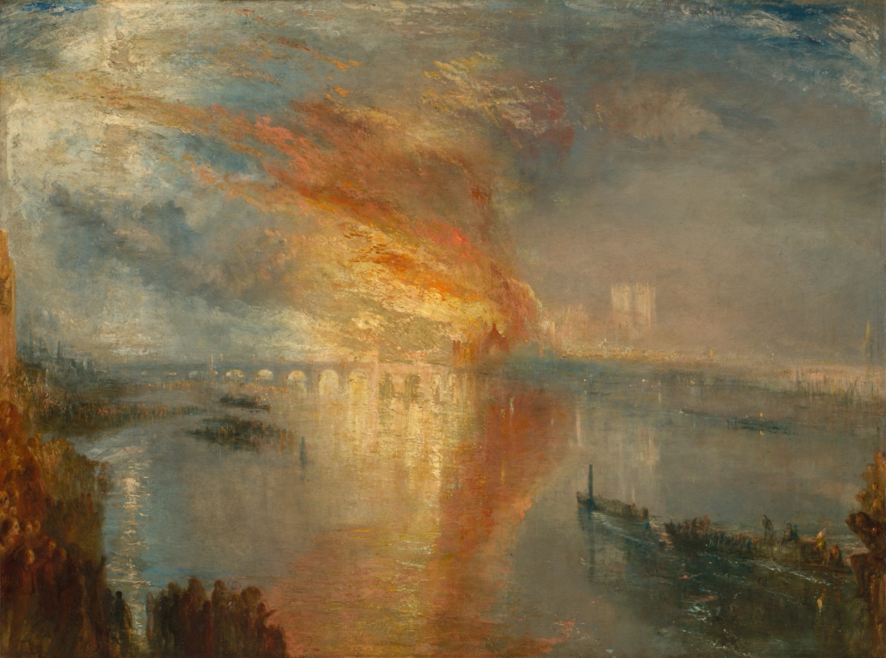 The Burning of the Houses of Lords and Commons, Cleveland Museum of Art, Tate Britain Turner and Constable
